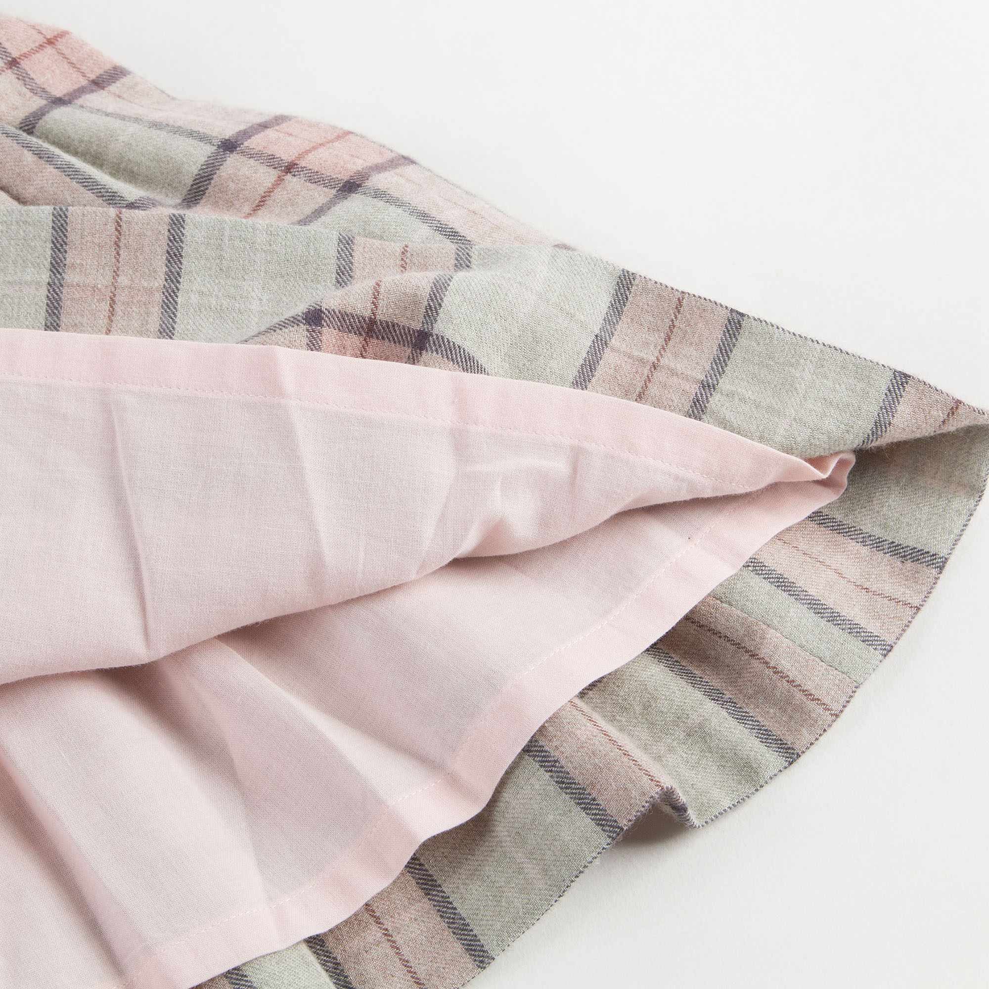 Girls Pink Checked Dress