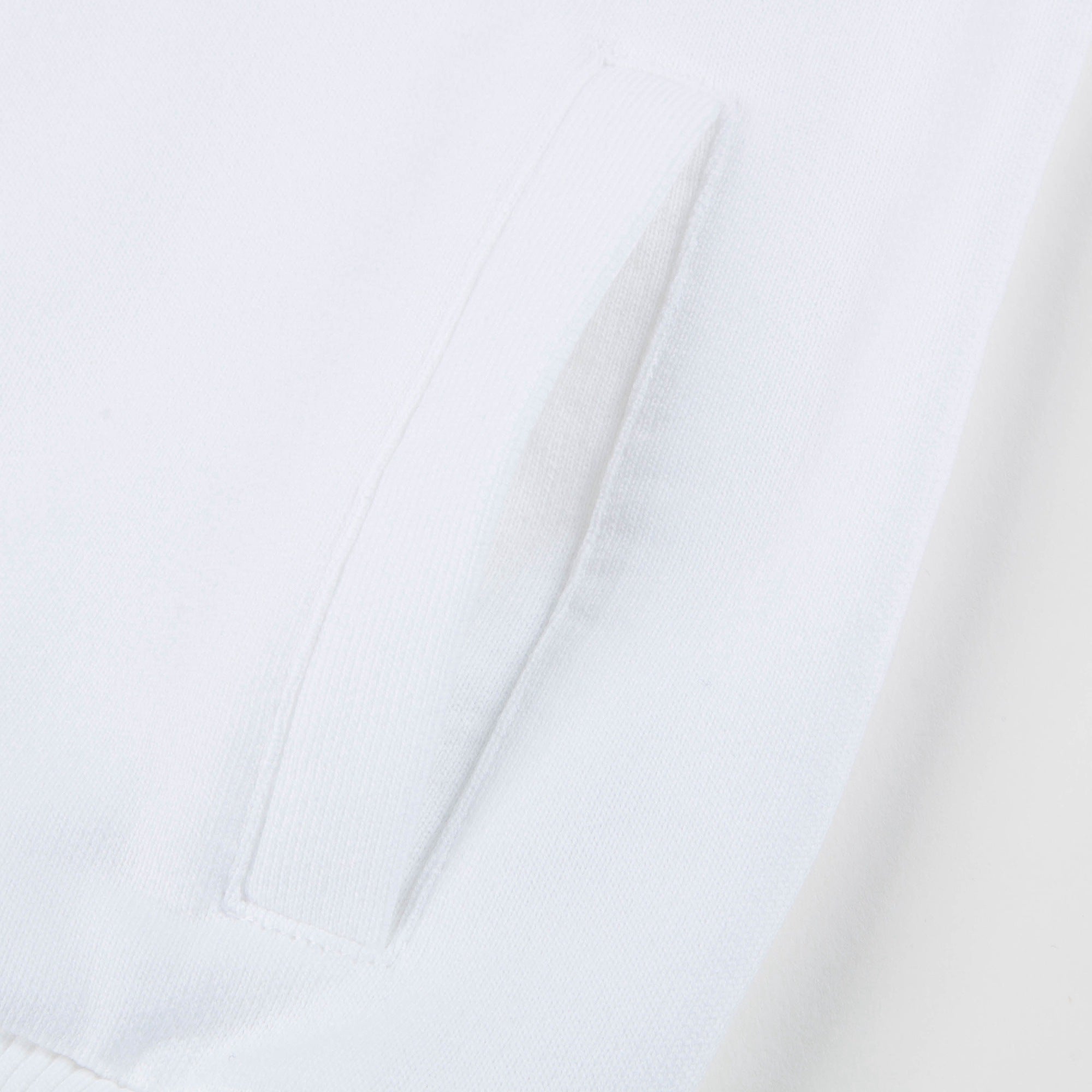 Girls White Love Cotton Zip-up Top