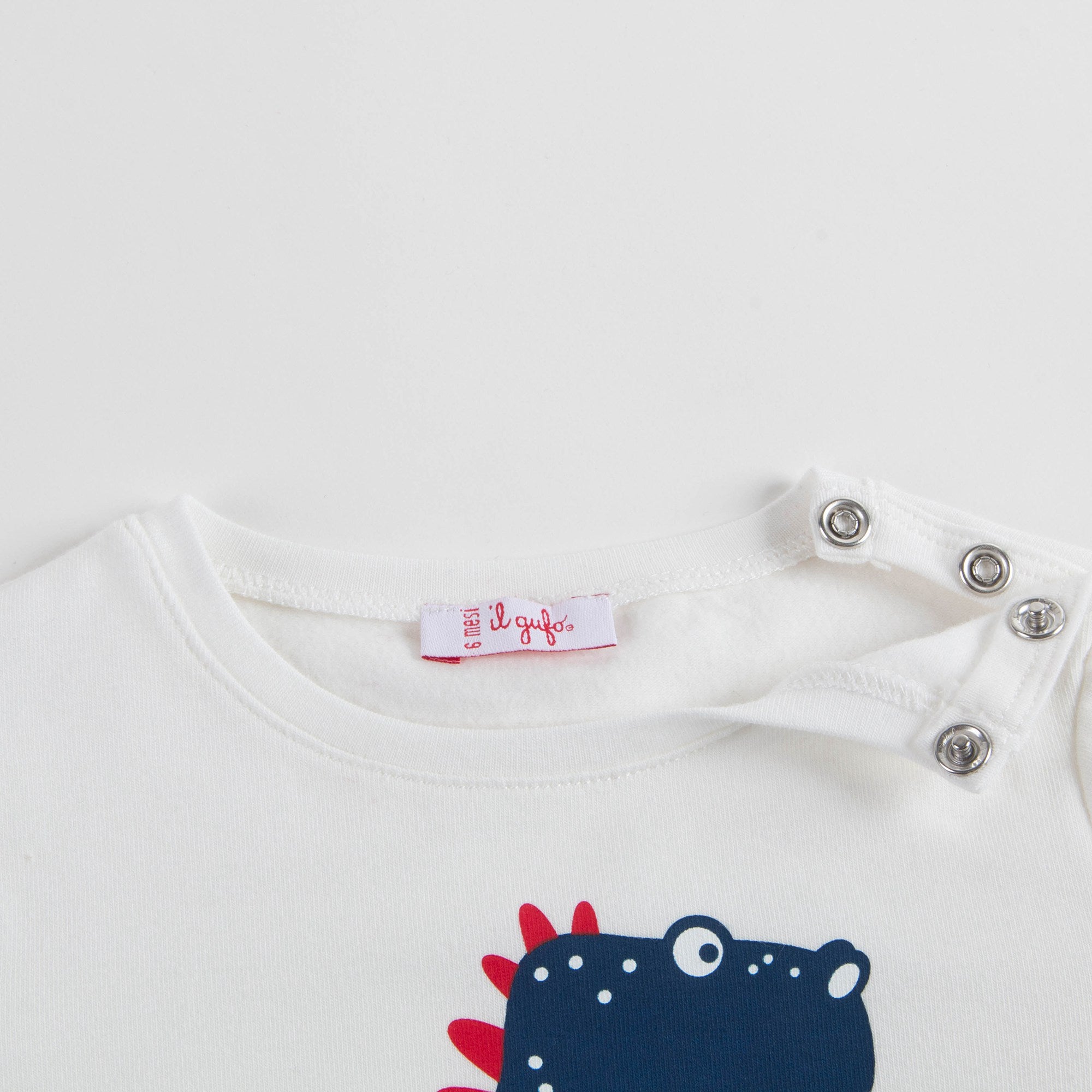 Baby Girls Milk & Blue Cotton T-shirt