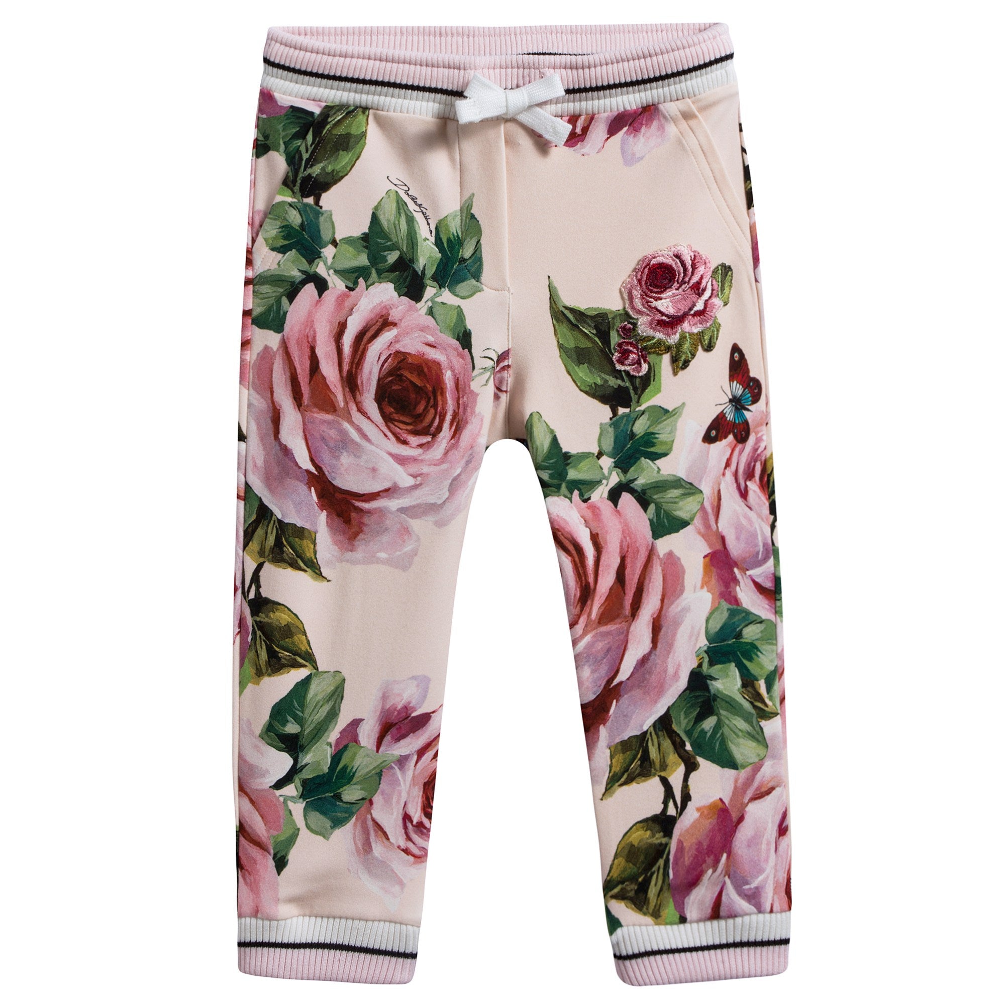 Baby Girls Beige Rose Trousers