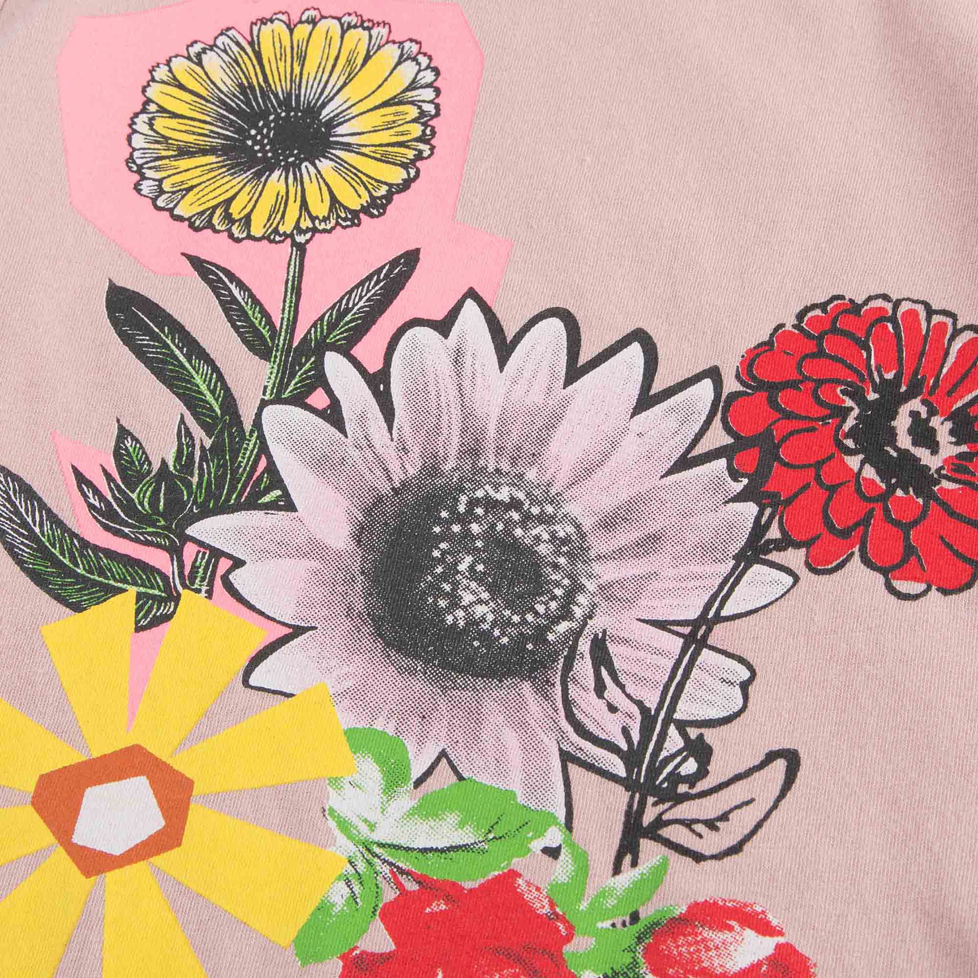 Baby Girls Pink Flowers Printed T-shirt