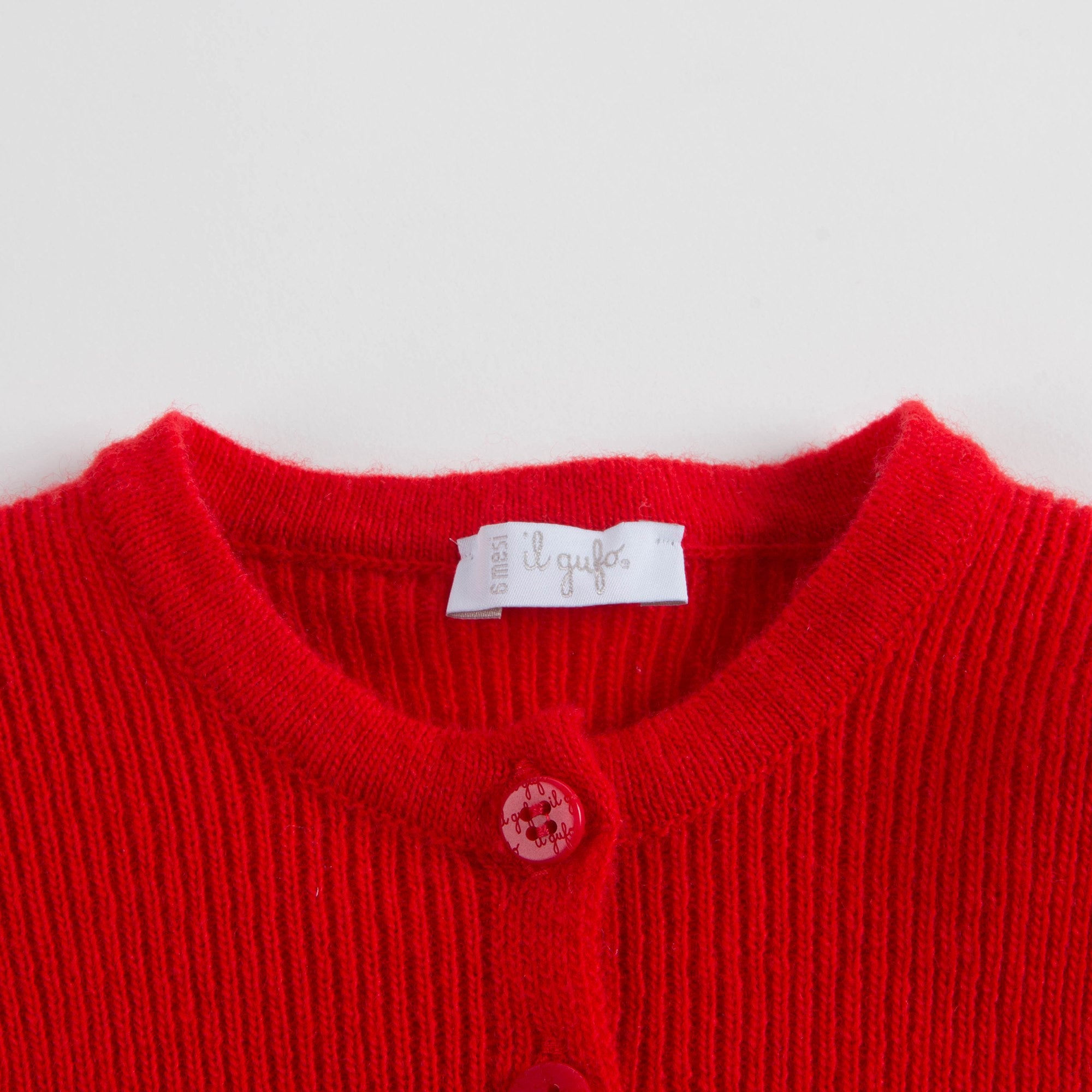 Baby Girls Poppy Red Wool Cardigan