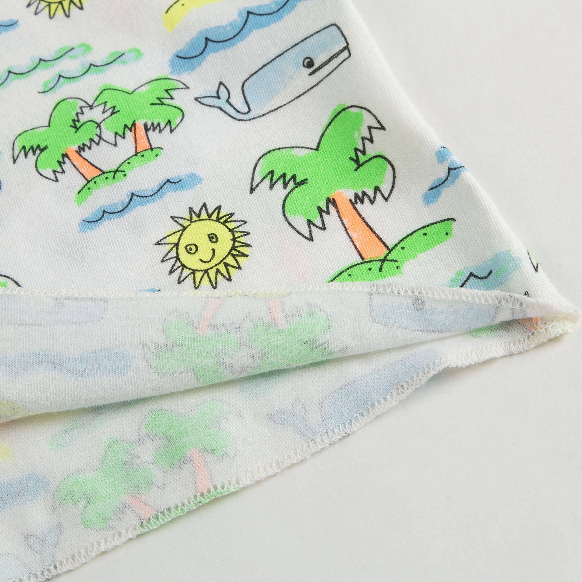 Baby Ivory & Green Cotton Set