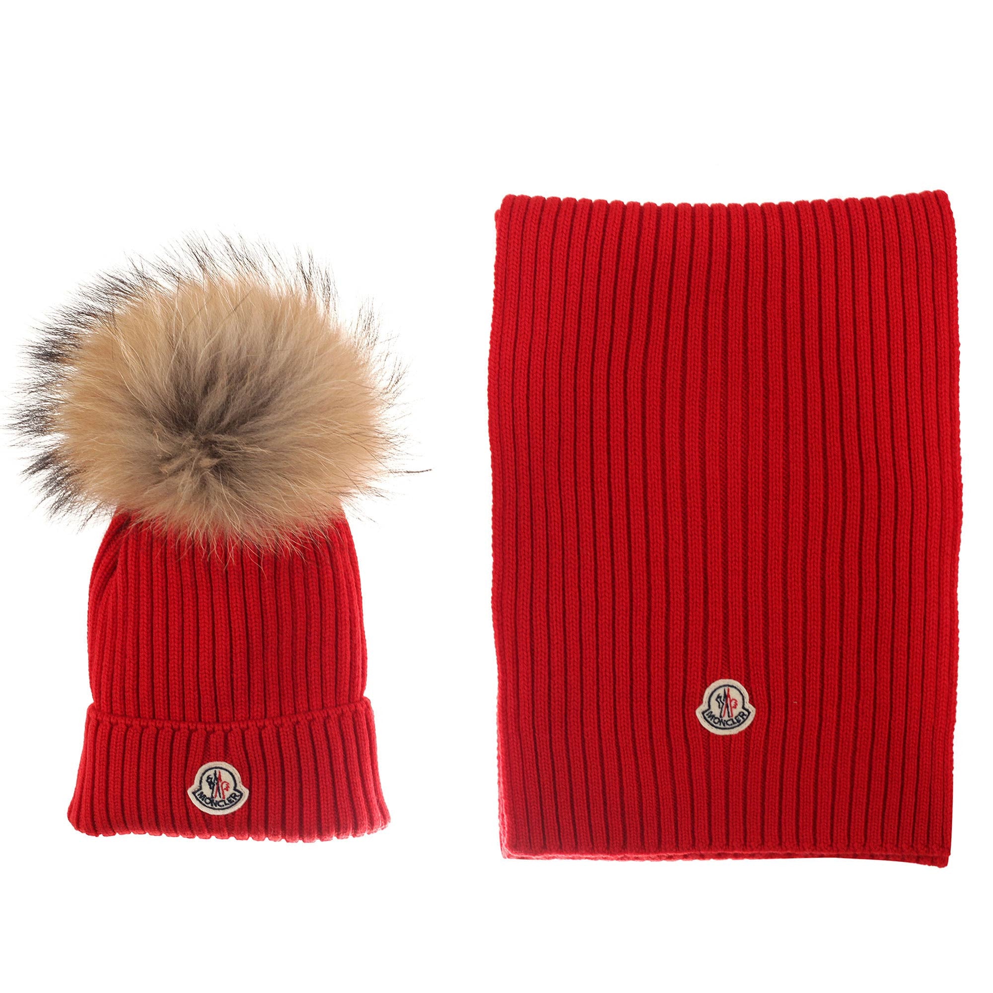 Boys & Girls Red Plush Trims Knitted Hat & Scarf Sets - CÉMAROSE | Children's Fashion Store - 1