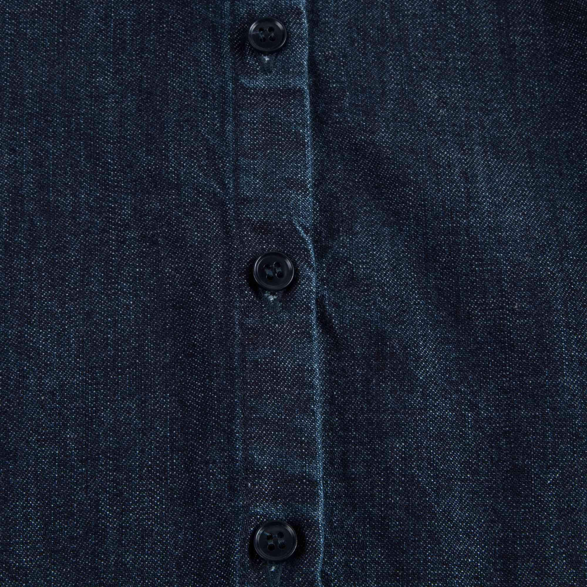Girls Dark Blue Cotton Shirt