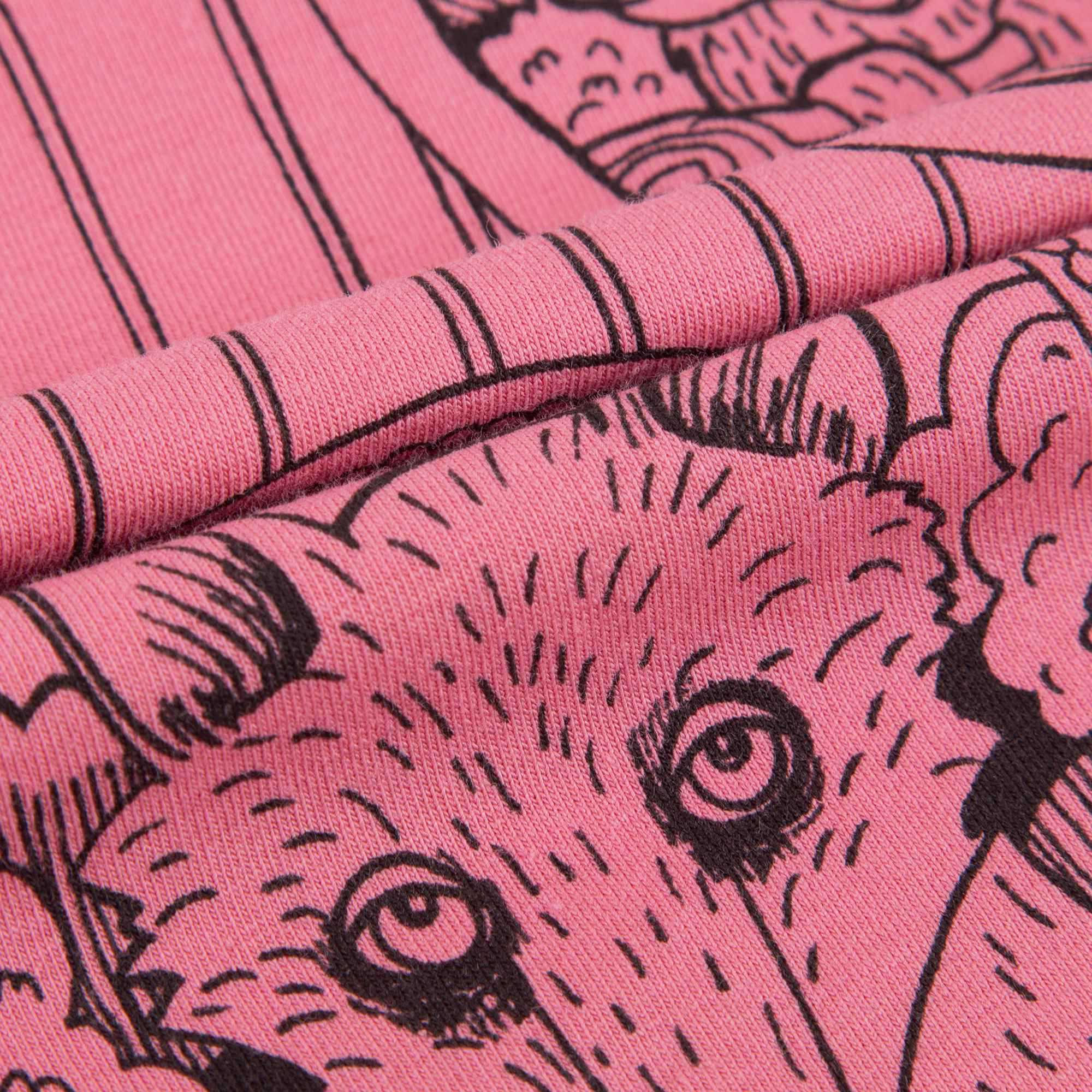 Girls Pink Fox Family Collar T-shirt