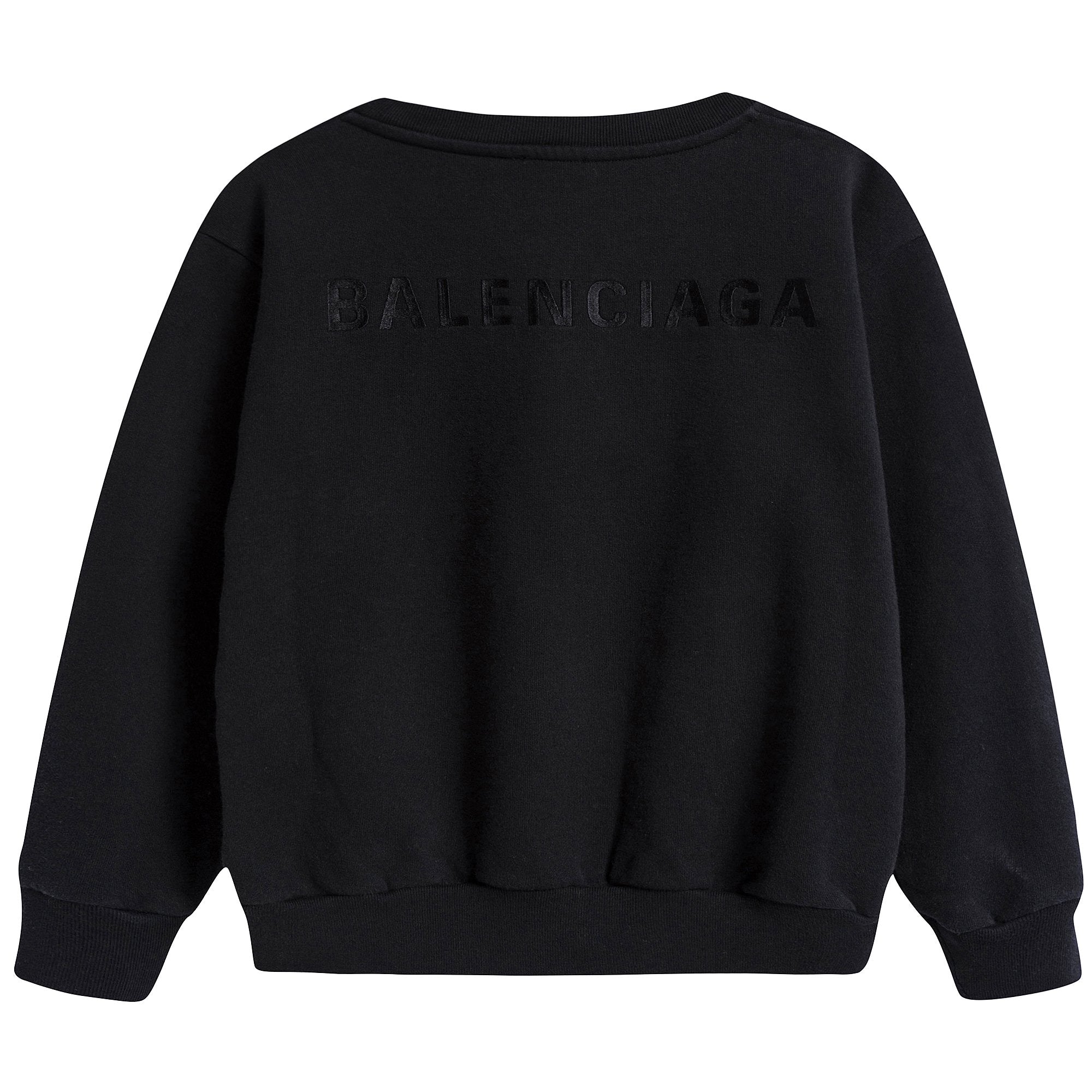 Boys & Girls Black Cotton Sweatshirt