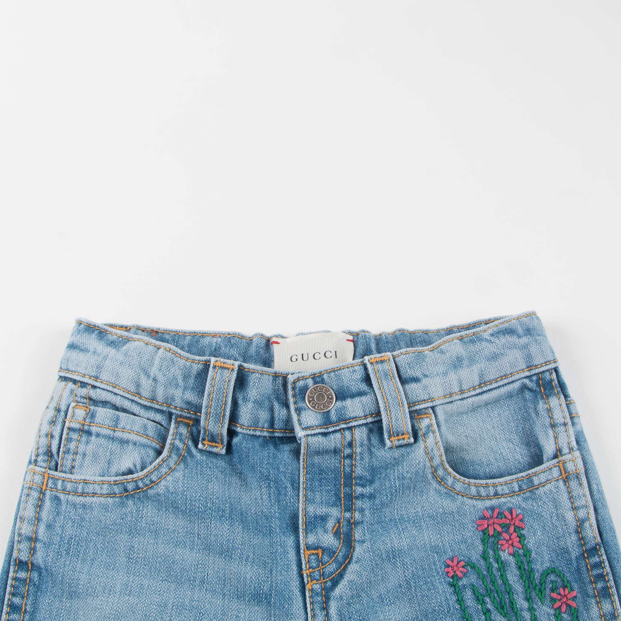Baby Girls Blue Cactus Trousers