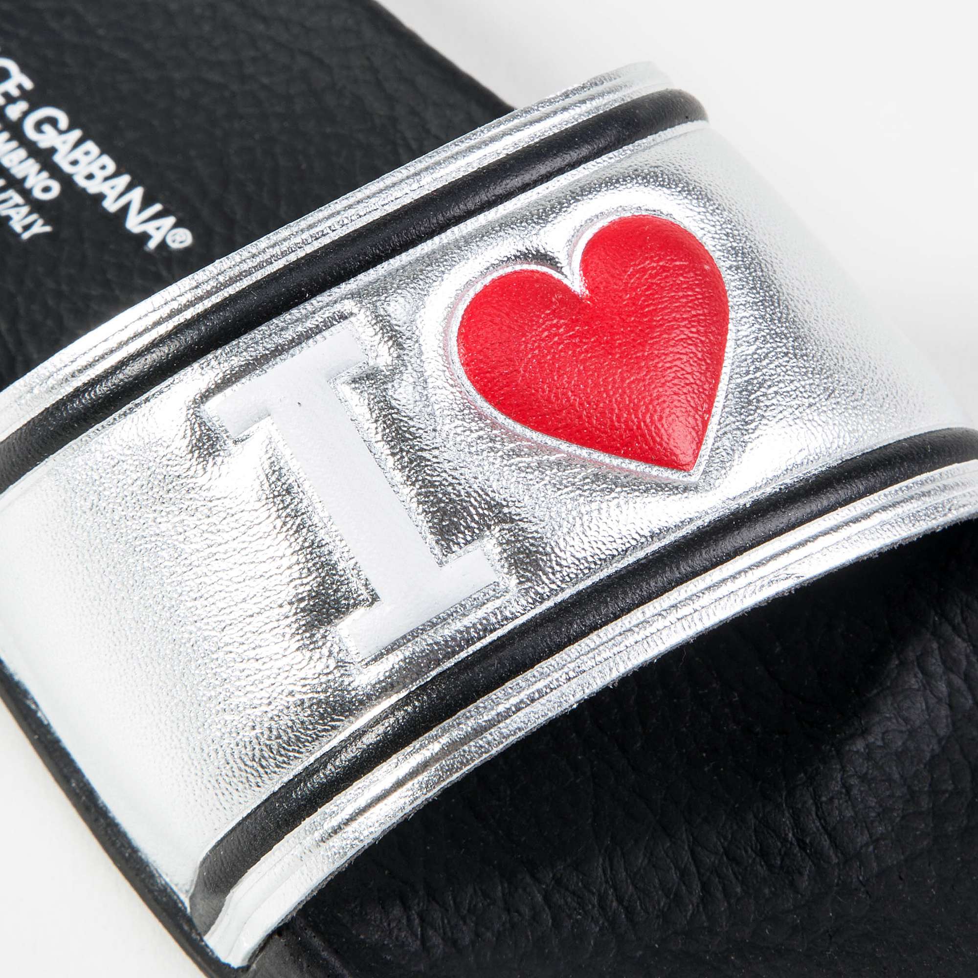 Girls & Boys Black  Silver  Logo Slippers