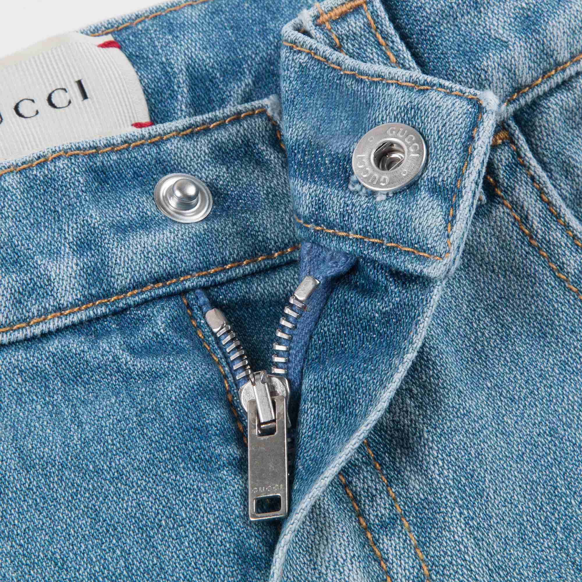 Baby Girls Blue Tapered Pants