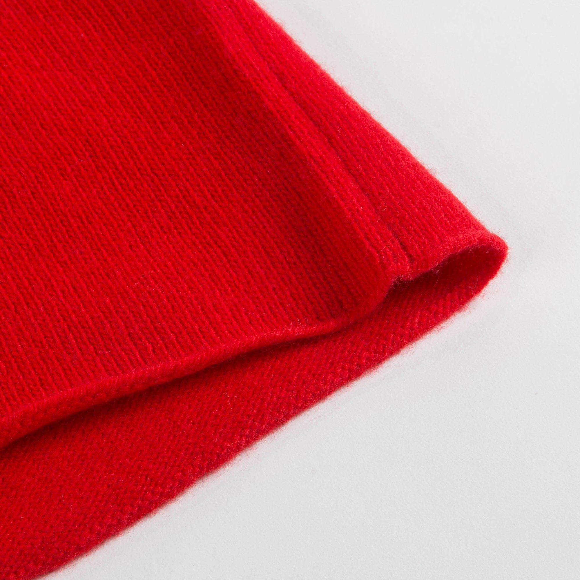 Girls Poppy Red & Milk Wool Sweater