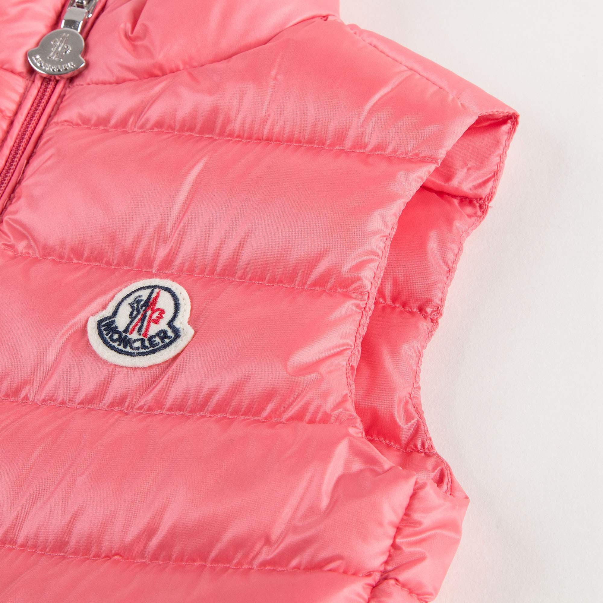 Girls Pink "New Cherame"Down Padded Gilet