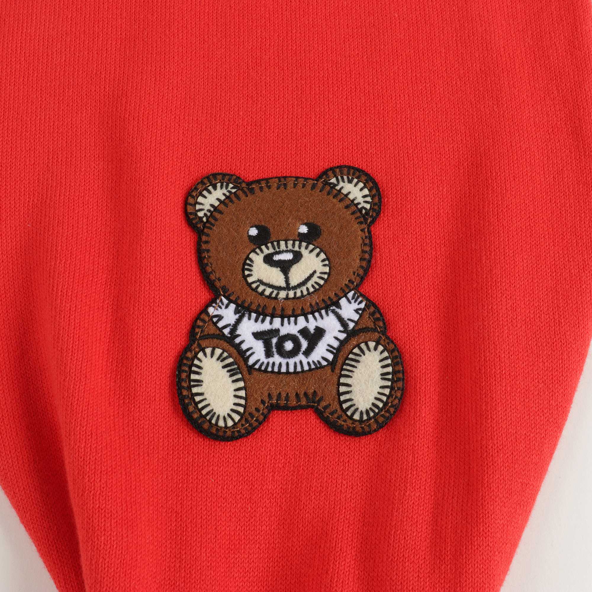 Boys & Girls Red Teddy Bear Cotton Scarf
