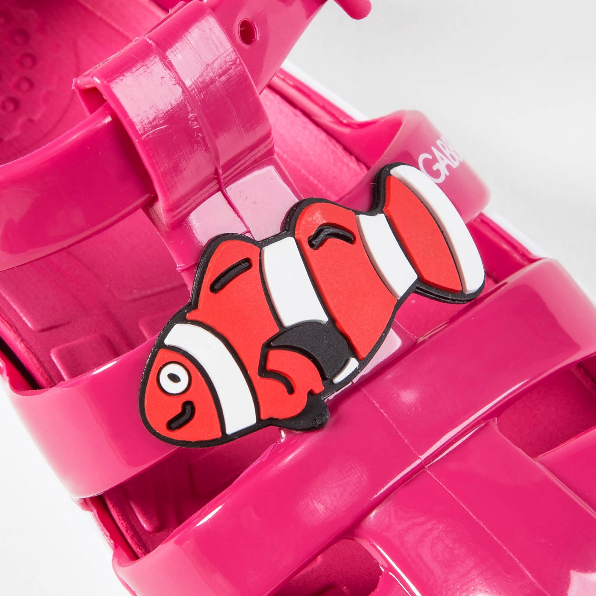 Girls Rose Pink Whit Fish Sandals