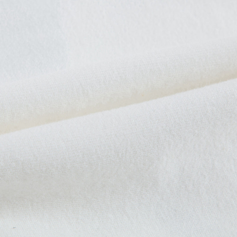Baby White Cotton Sweatshirt With Pom-Pom Trim