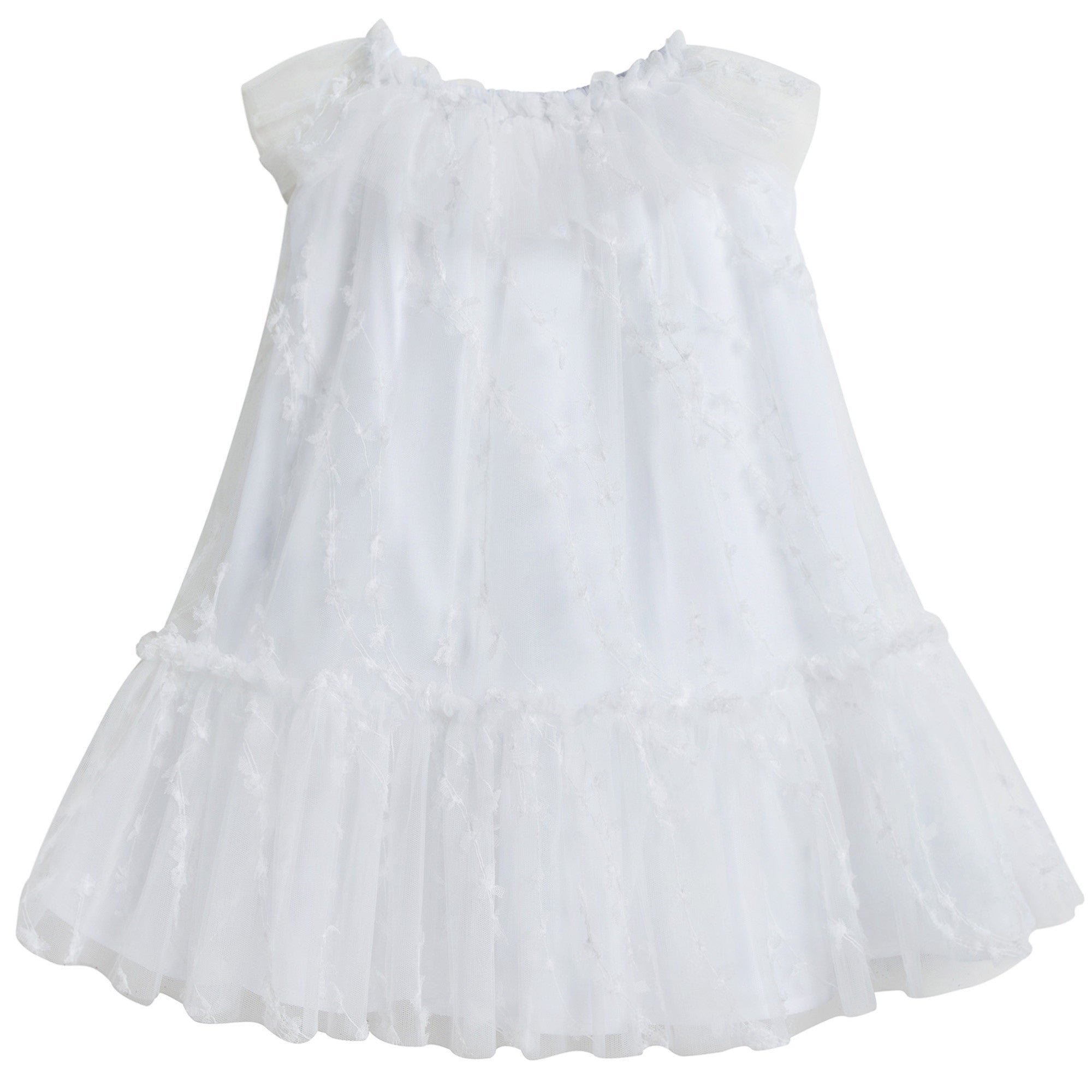 Girls White Lace Dress