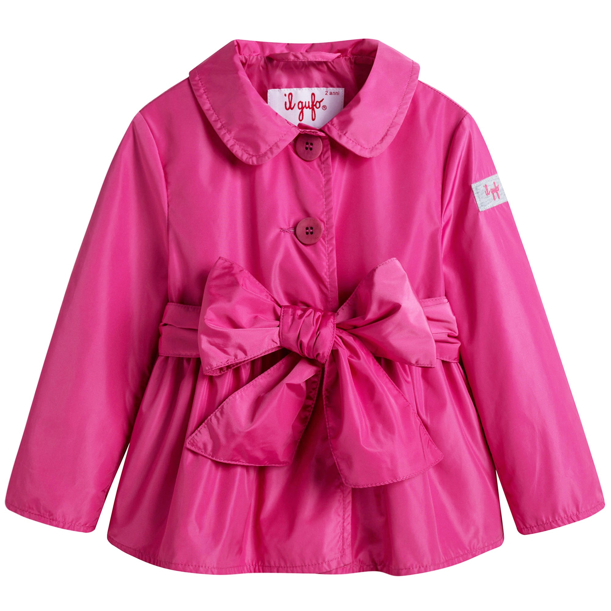 Girls Dark Pink Jacket With Sash