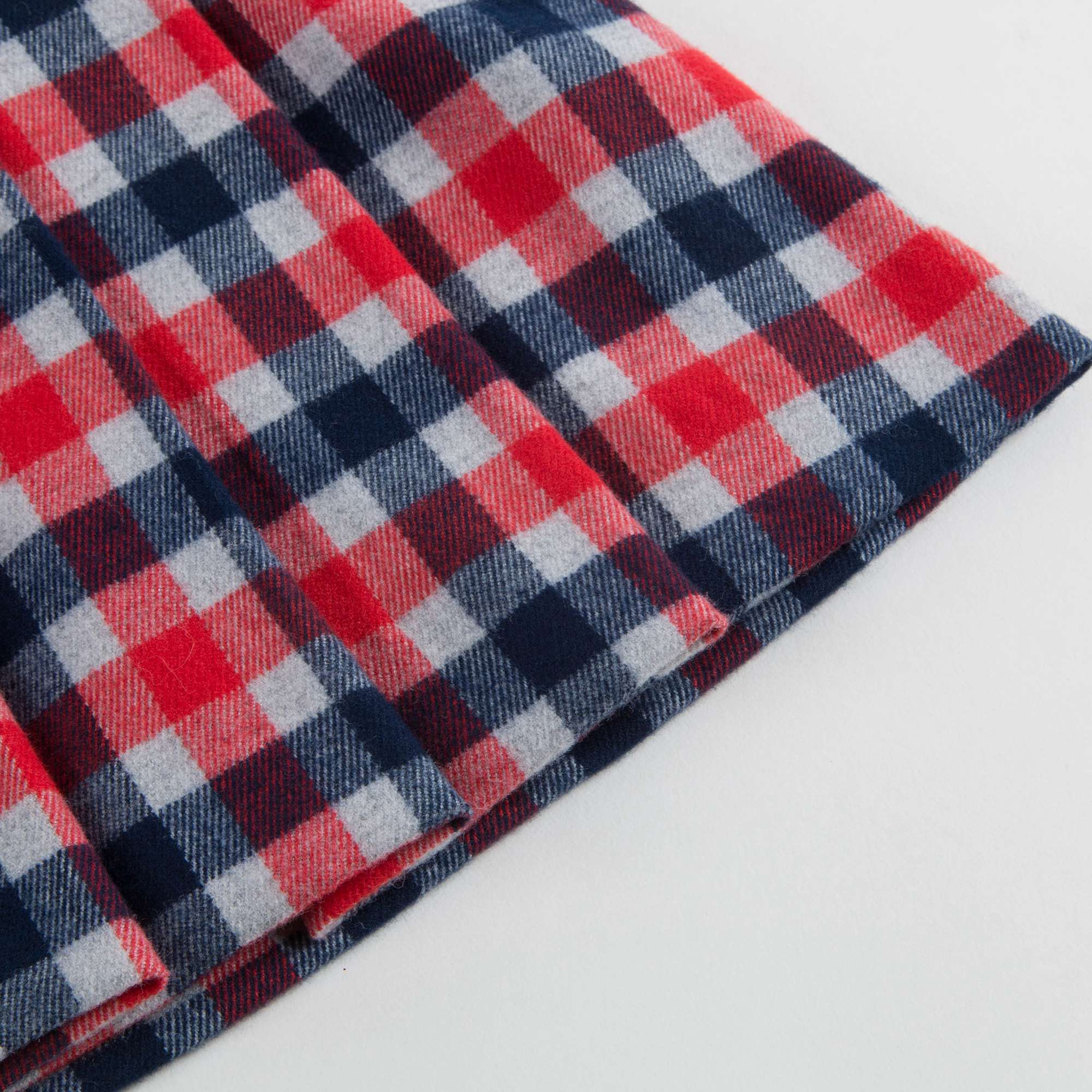 Girls Poppy Red Check Skirt