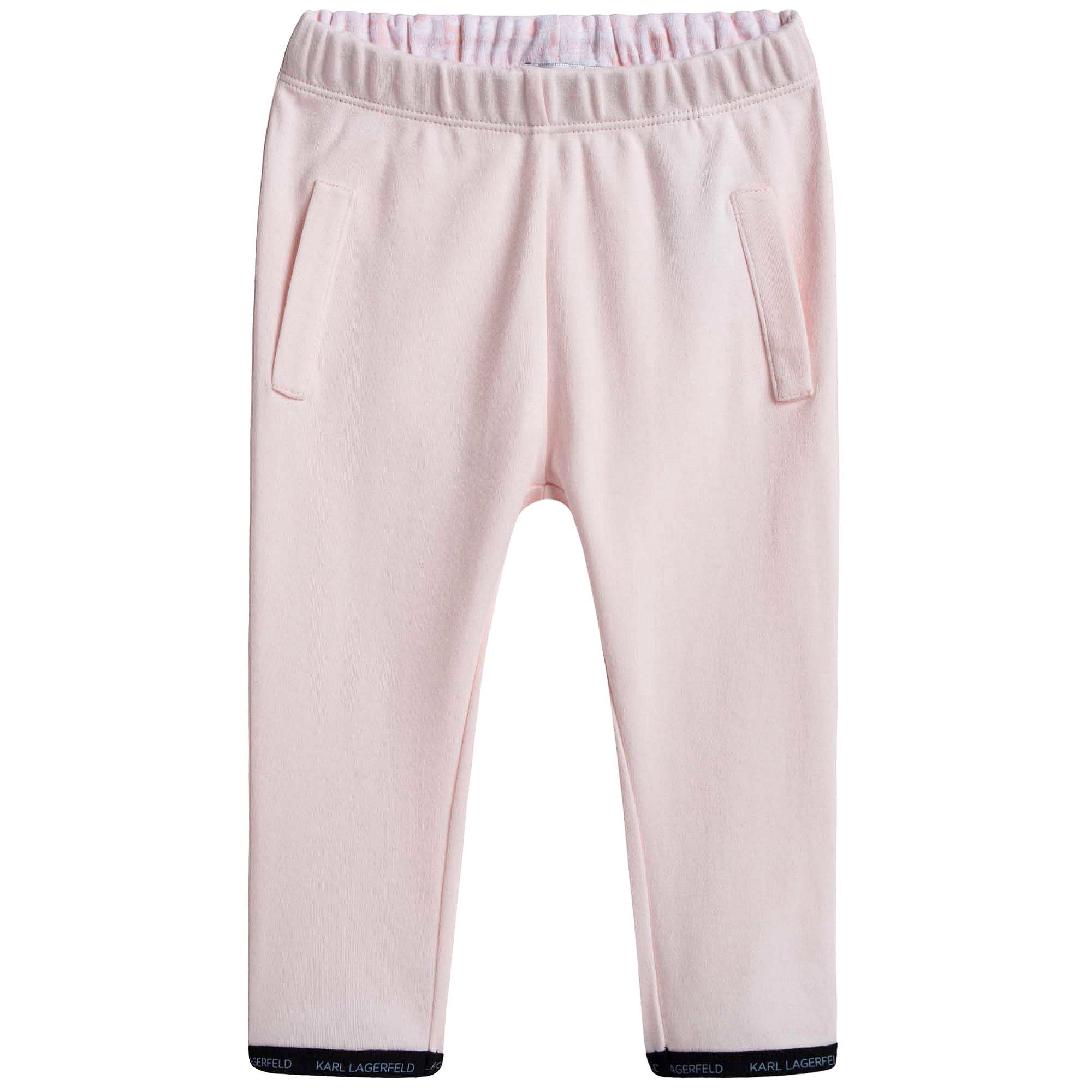 Baby Girls Pink Cotton Trouser