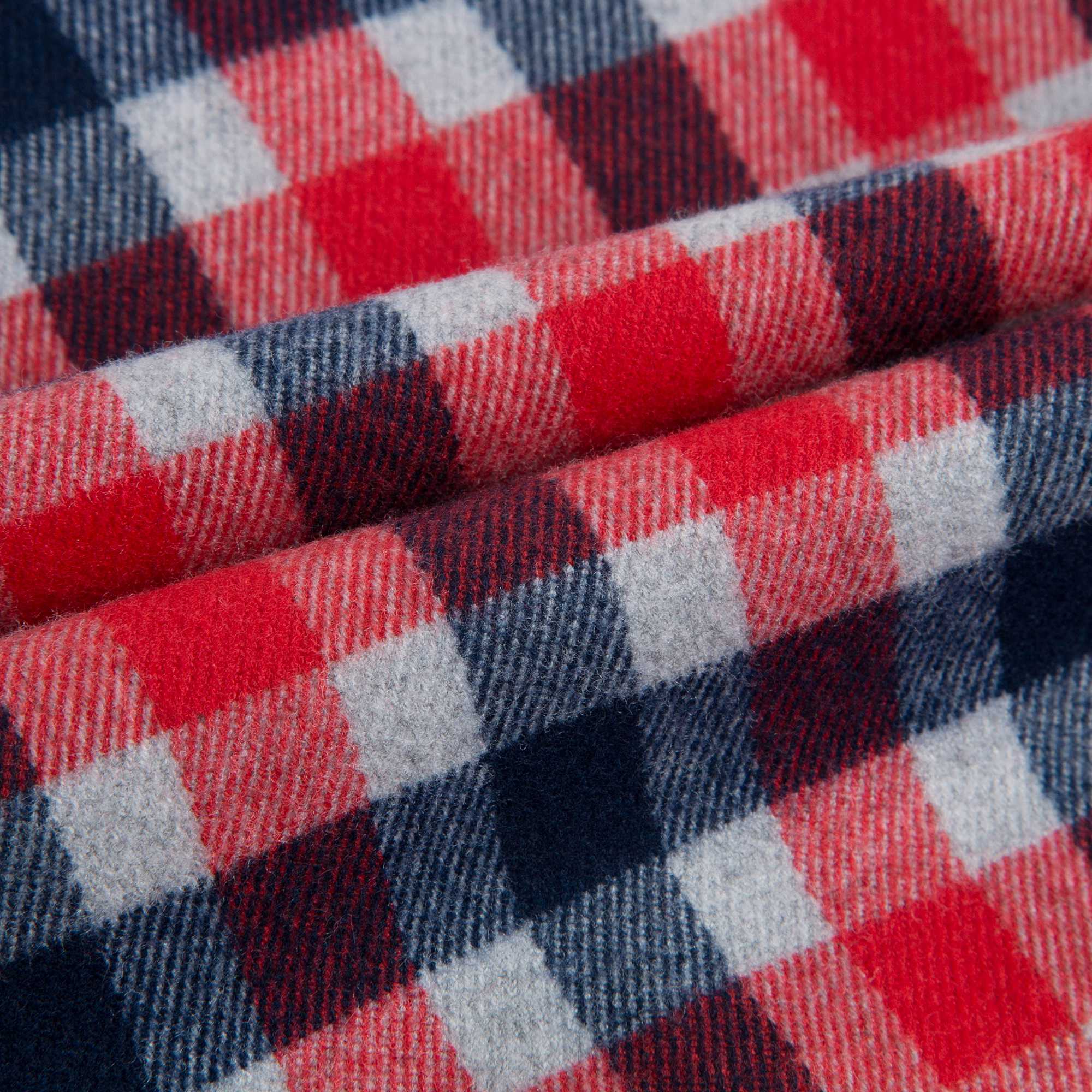 Girls Poppy Red Check Skirt