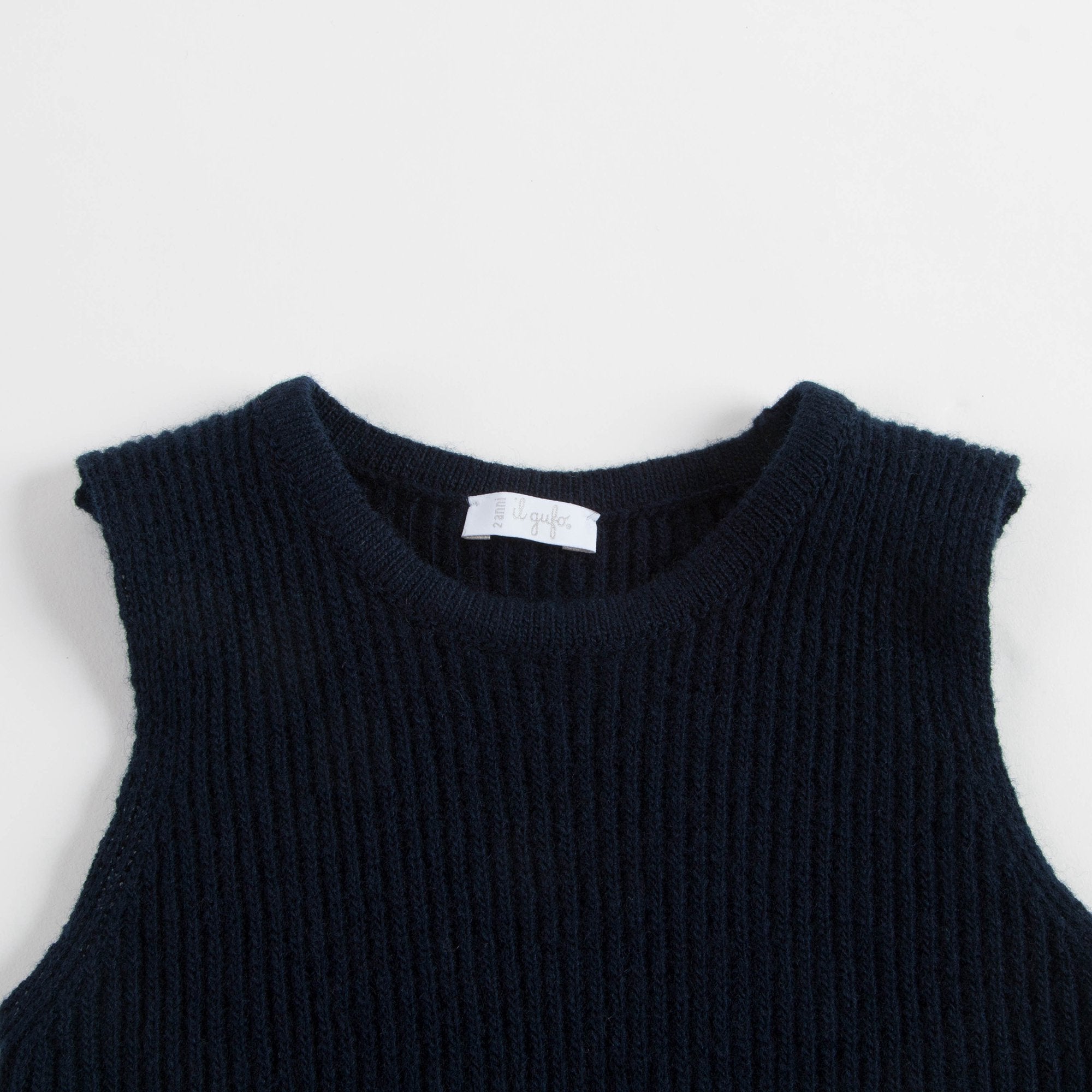Girls Navy Blue Wool Gilet
