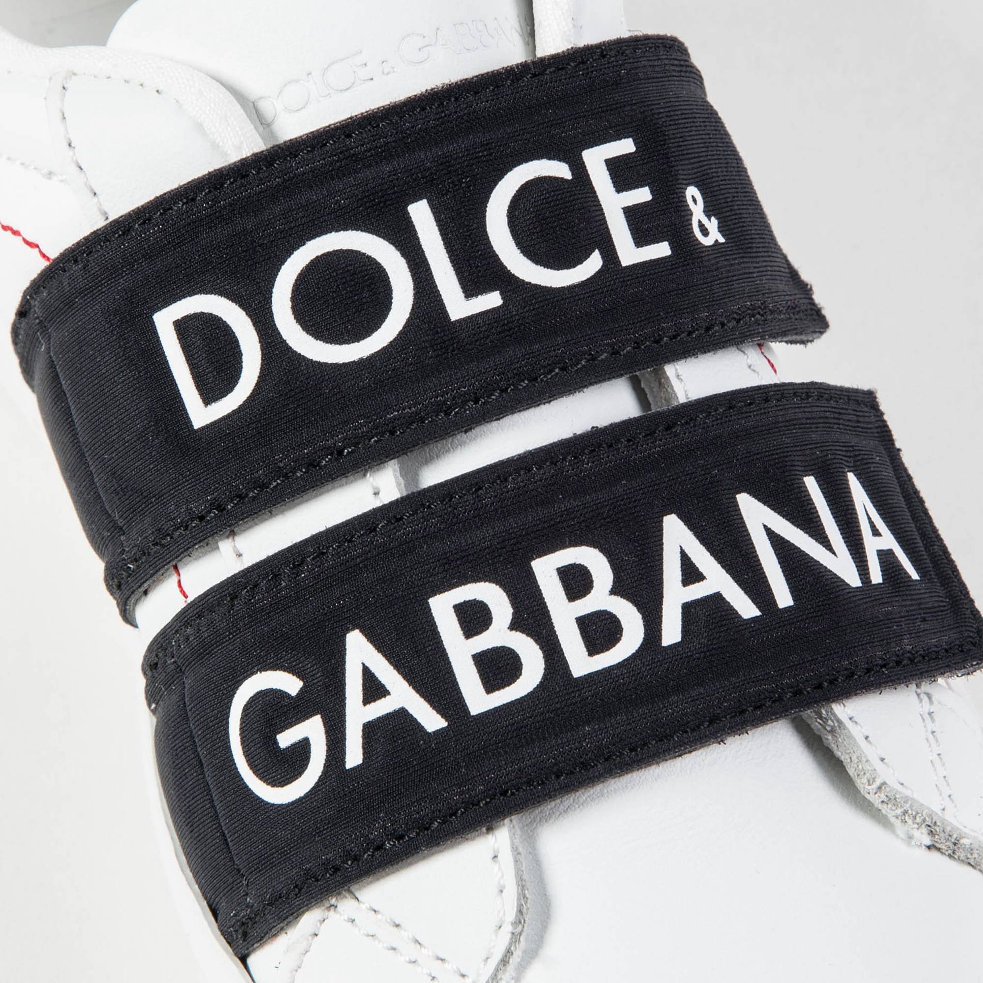 Girls & Boys White Black Logo Shoes