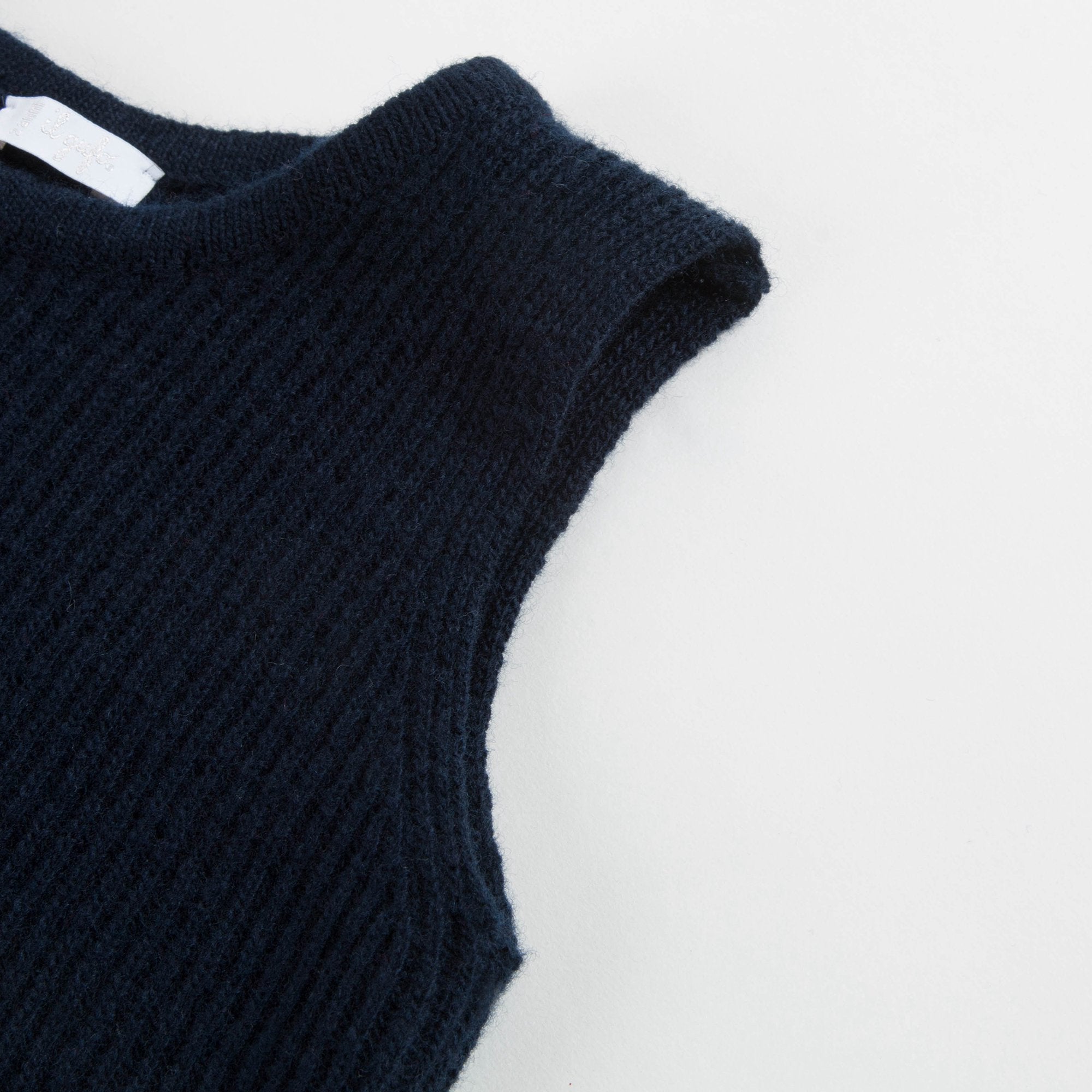 Girls Navy Blue Wool Gilet