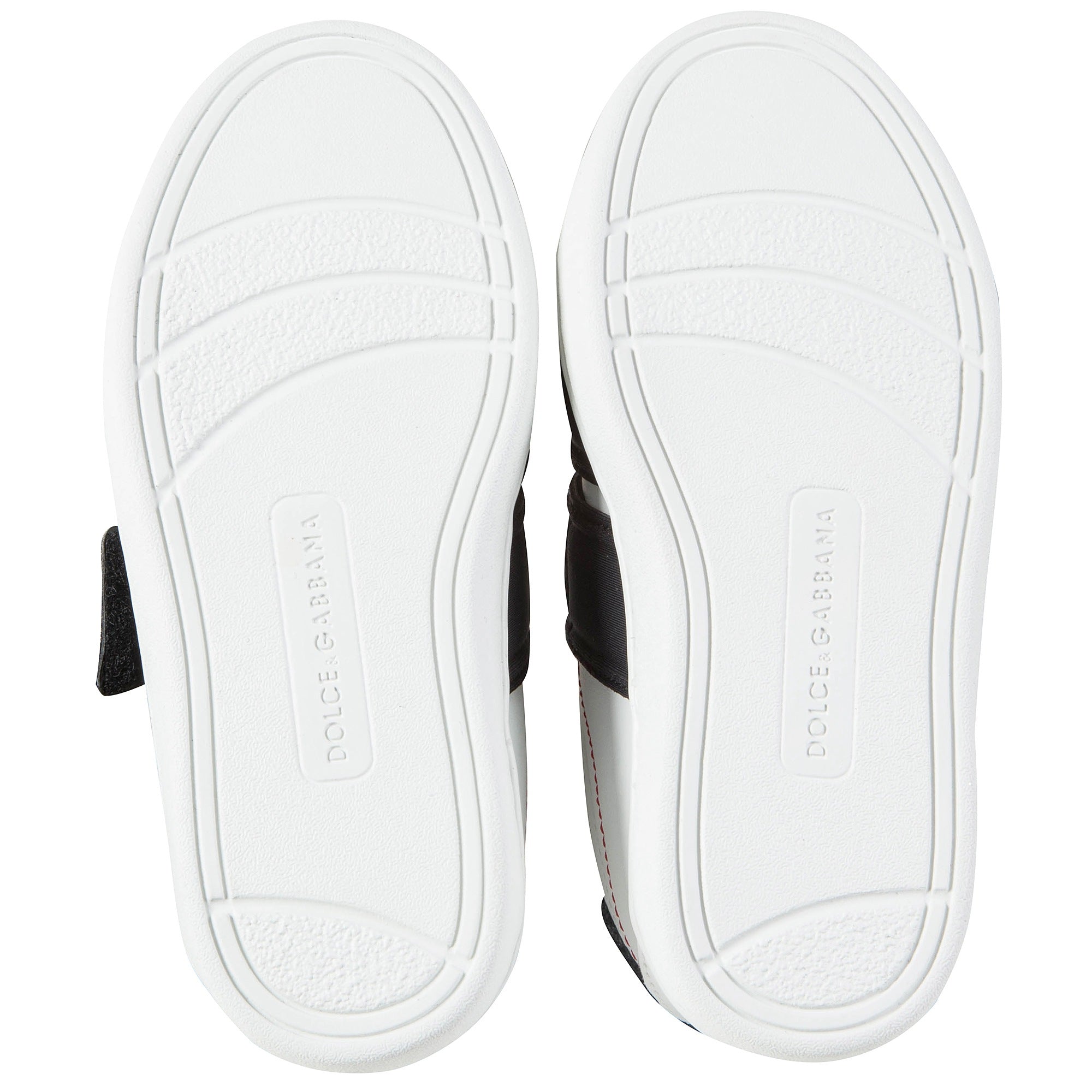 Girls & Boys White Black Logo Shoes
