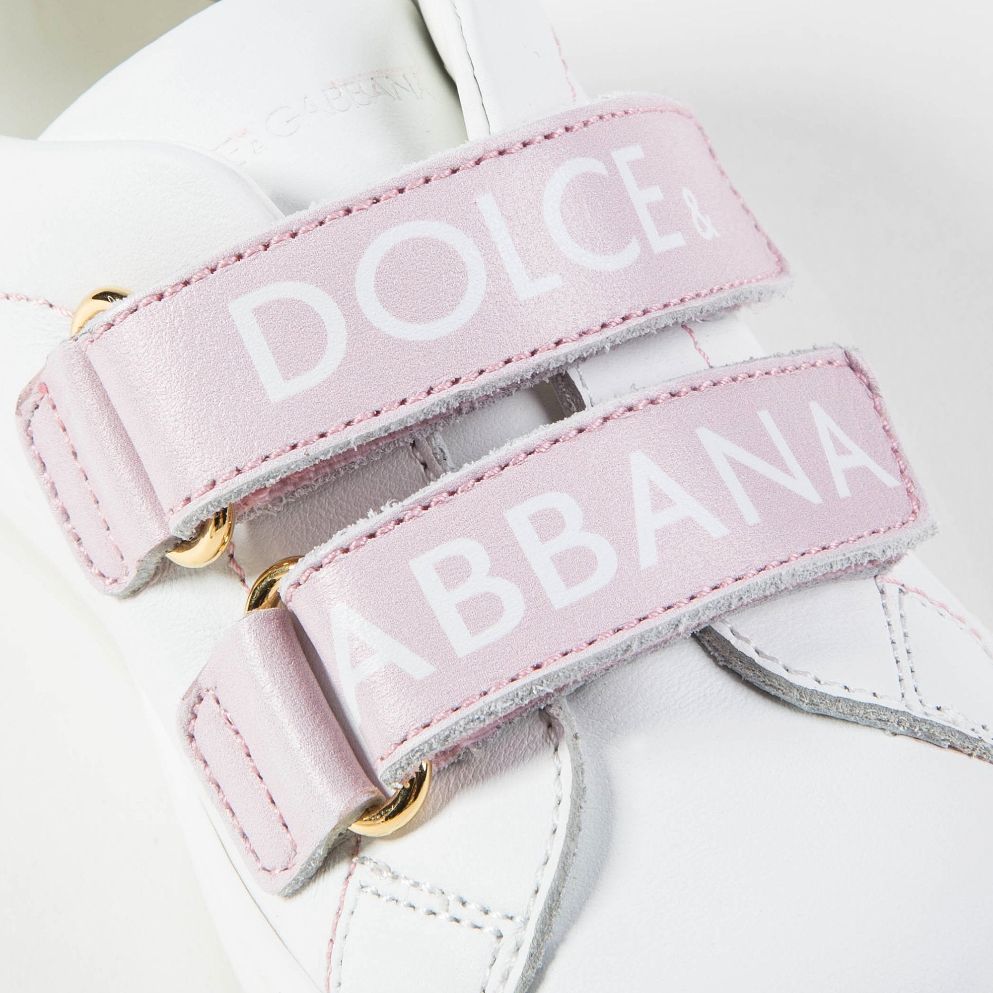 Baby  Girls  White  Pink  Logo  Shoes