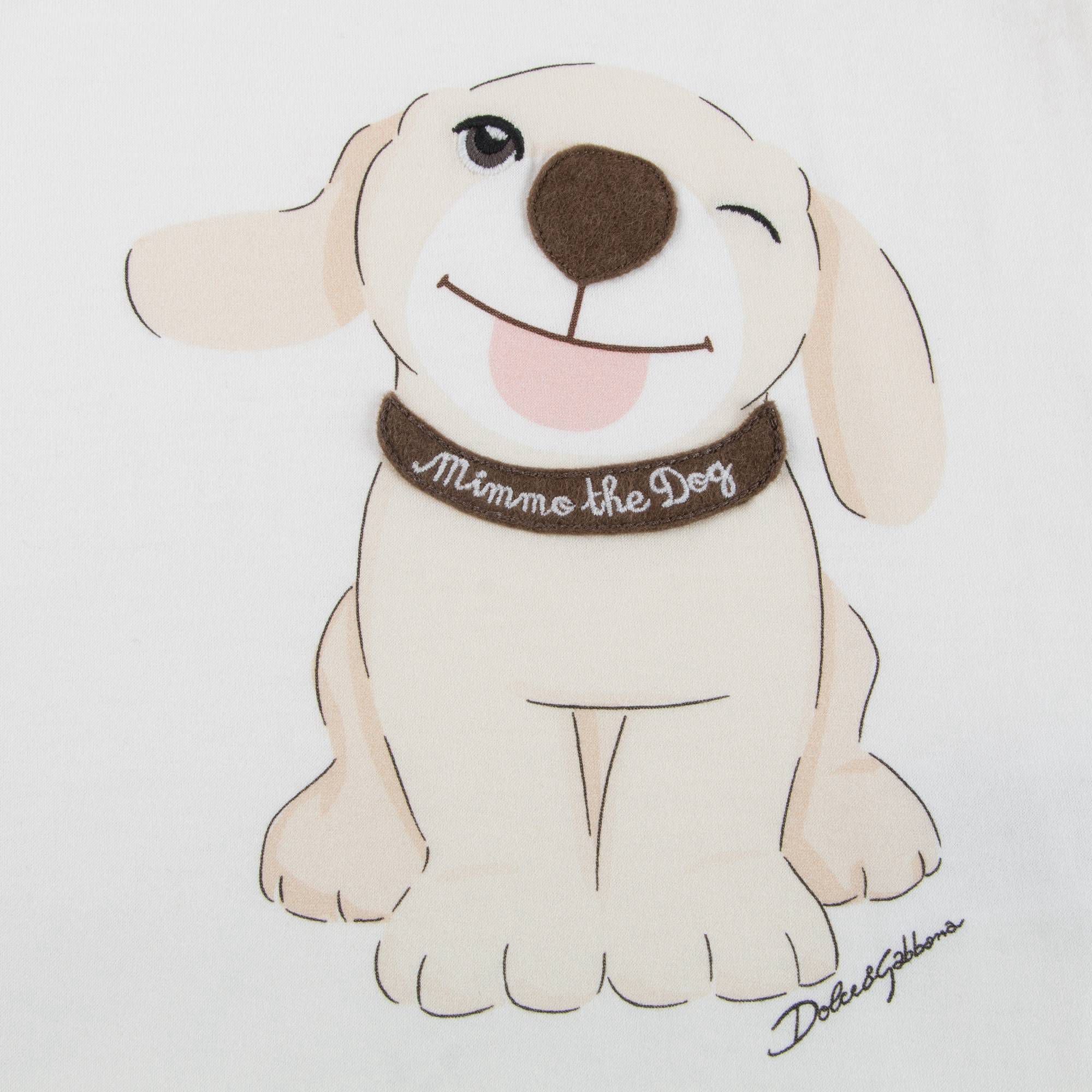 Baby Ivory Dog Printed T-shirt
