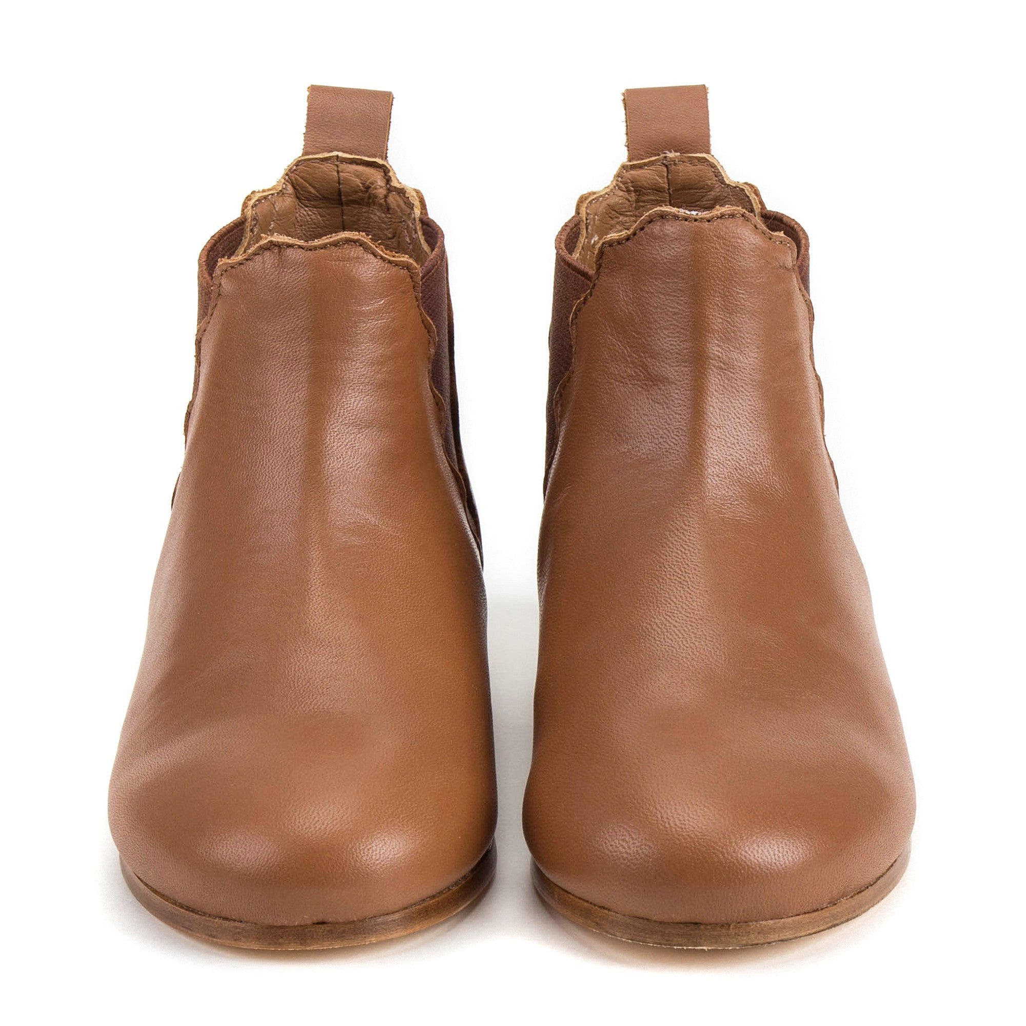 Girls Light Brown Chelsea Boots