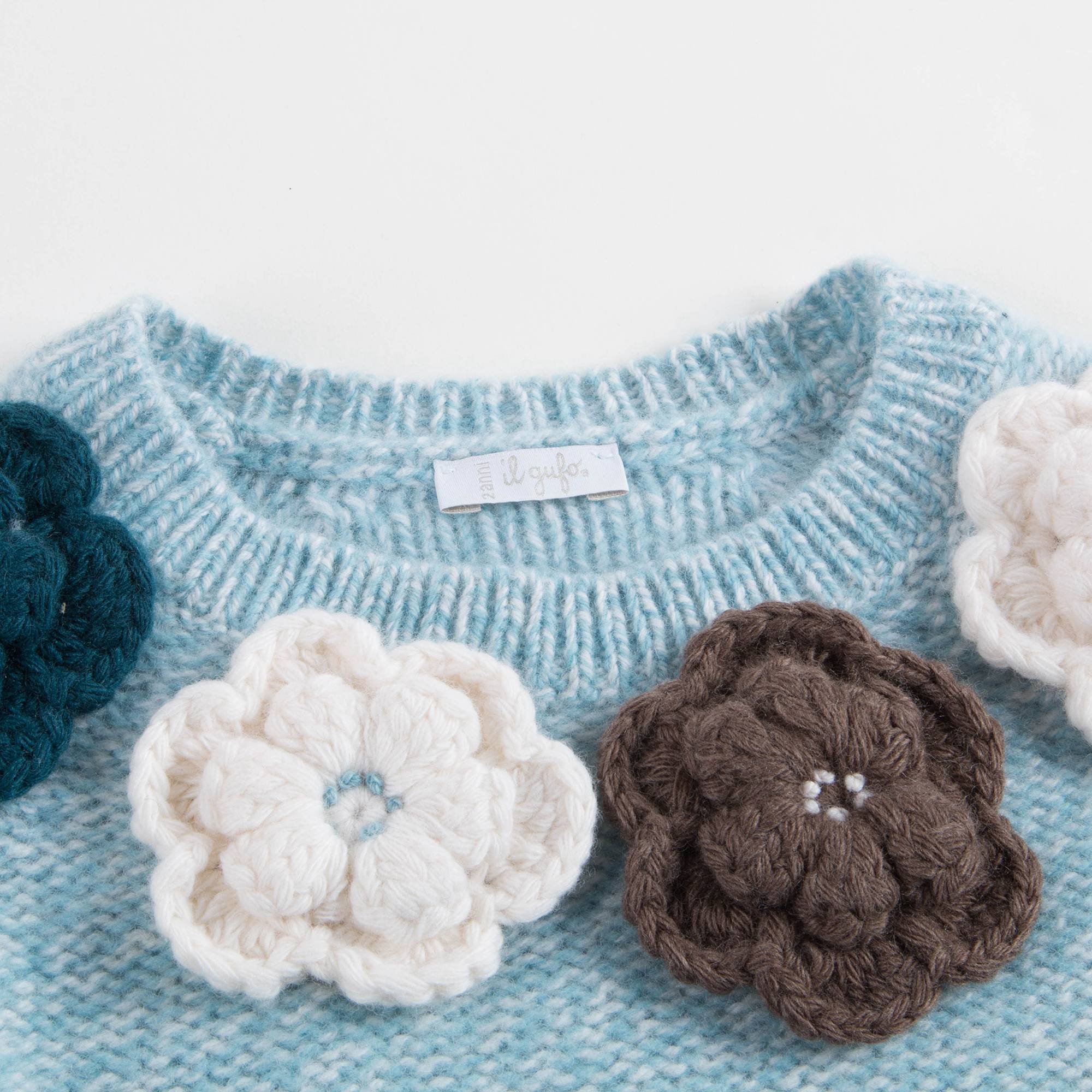 Girls Light Blue Wool Sweater