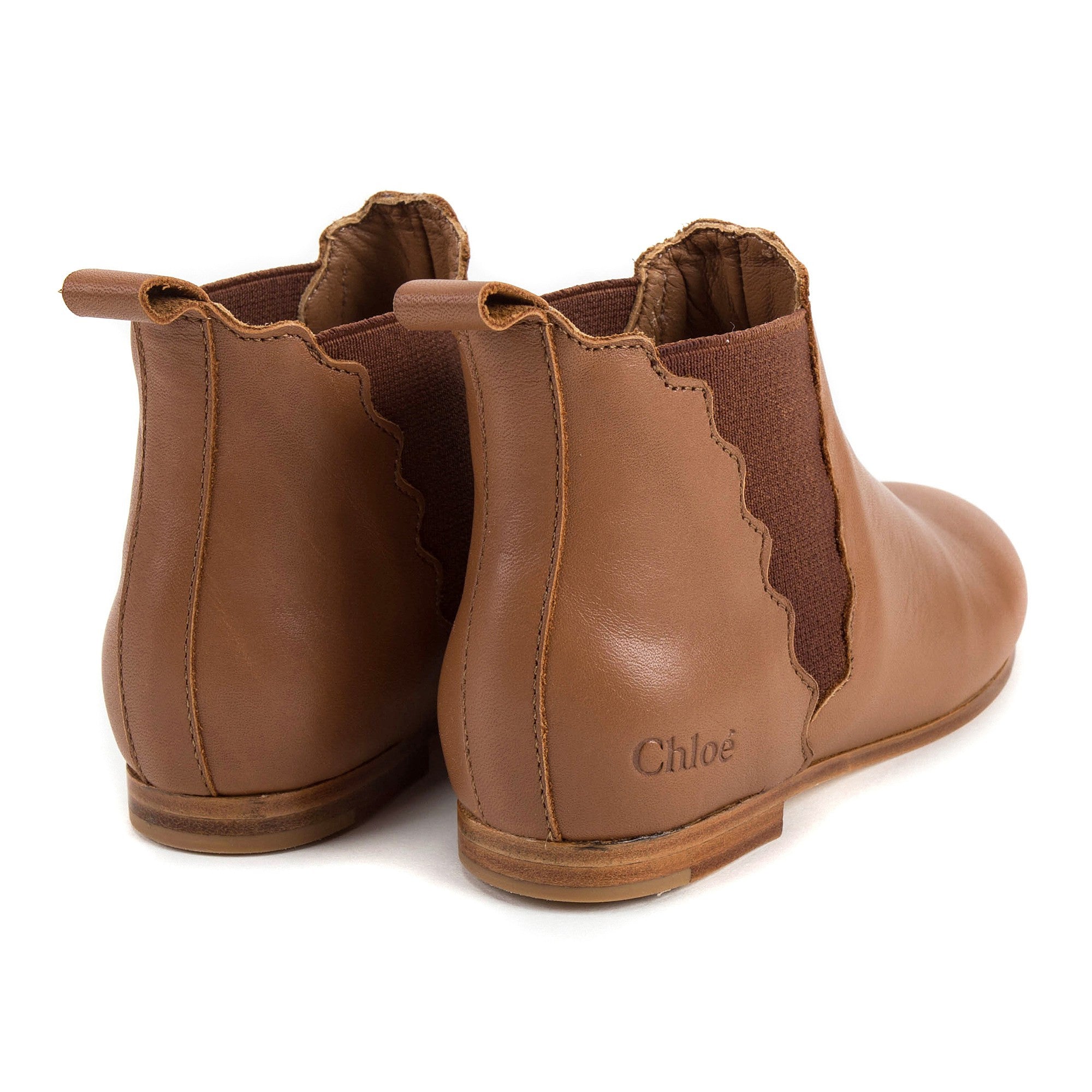 Girls Light Brown Chelsea Boots