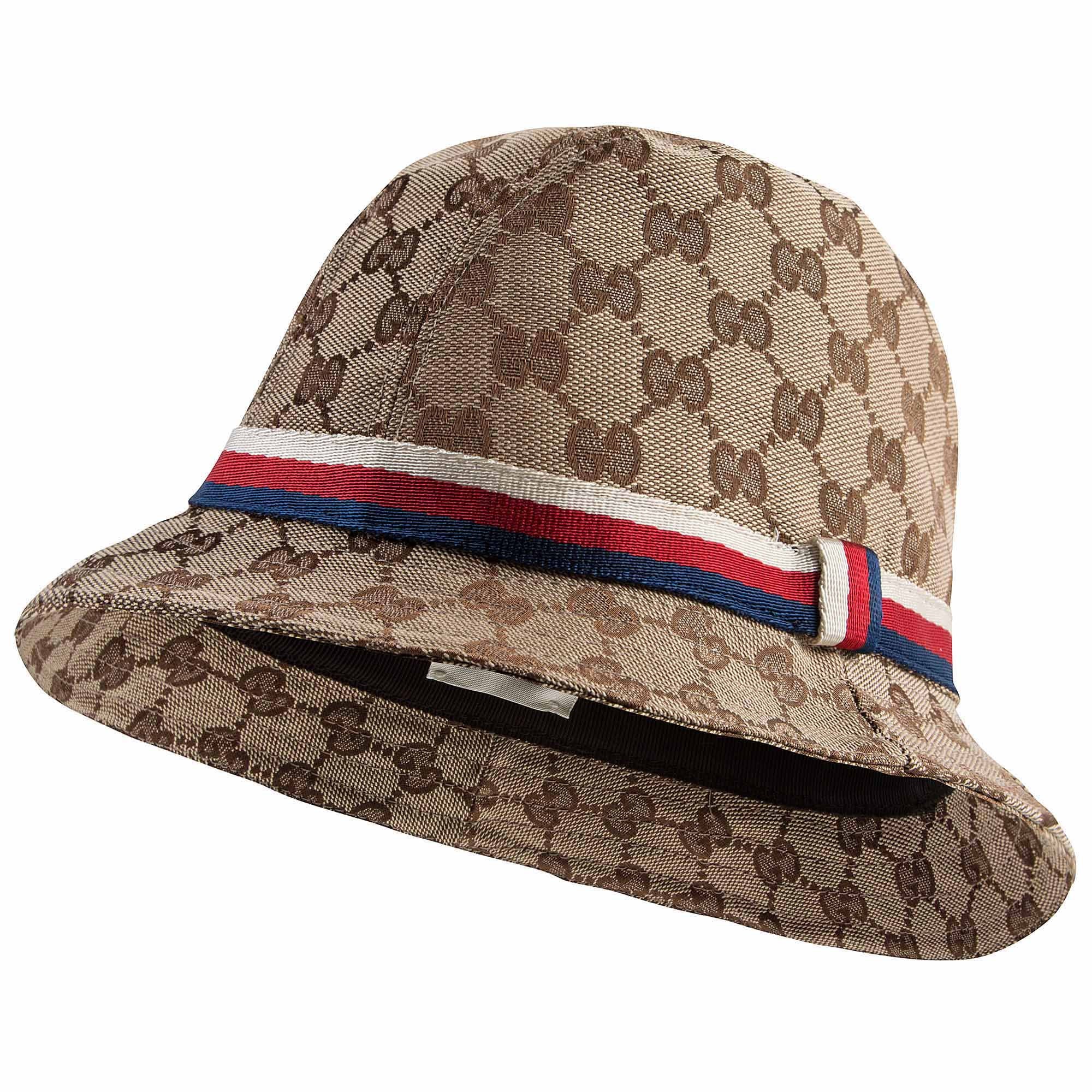 Girls Light Brown Striped Trims Sun Hat
