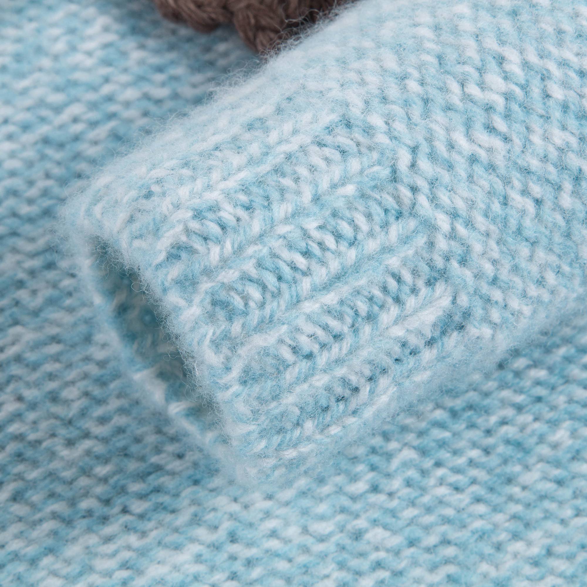 Girls Light Blue Wool Sweater