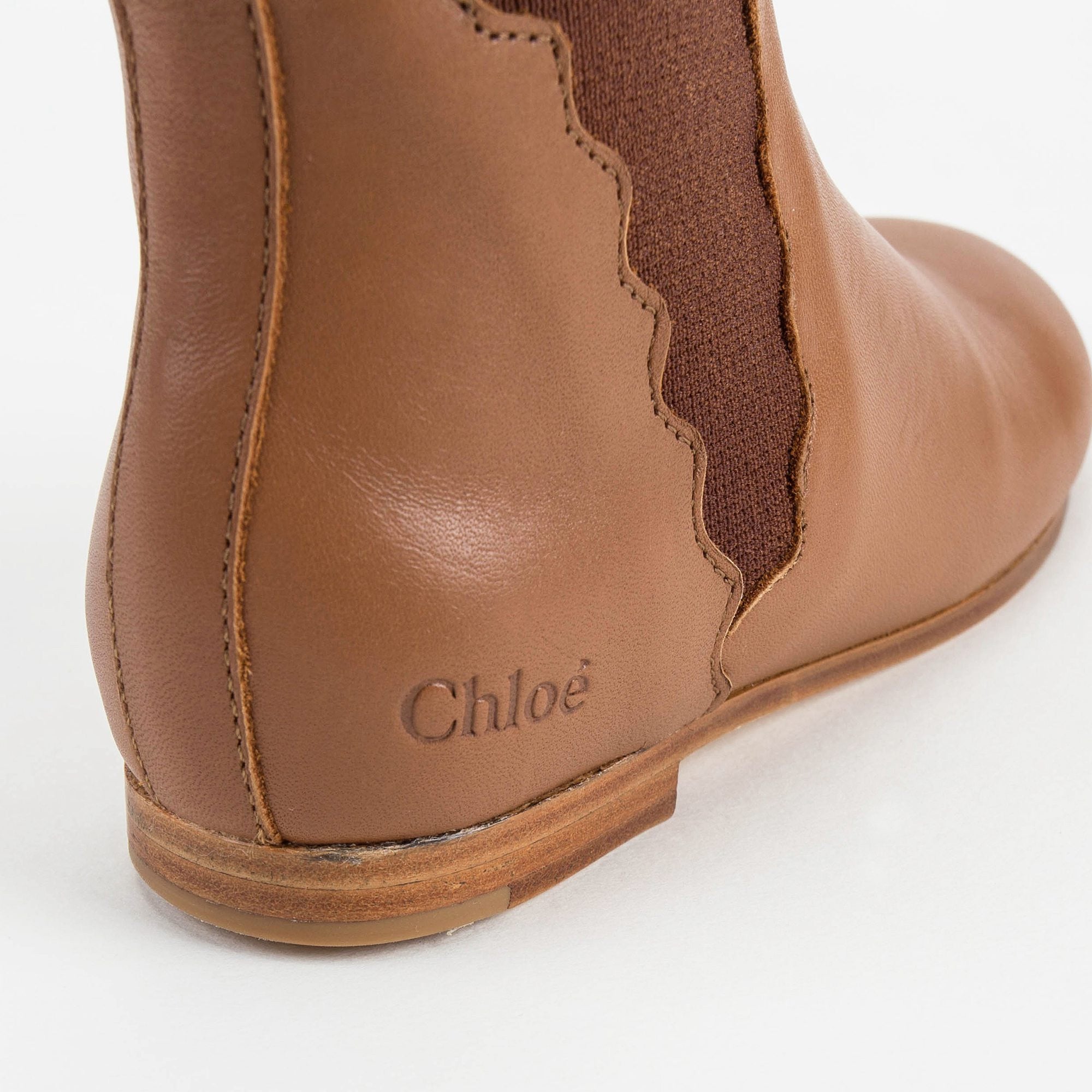 Girls Light Brown Chelsea Boots