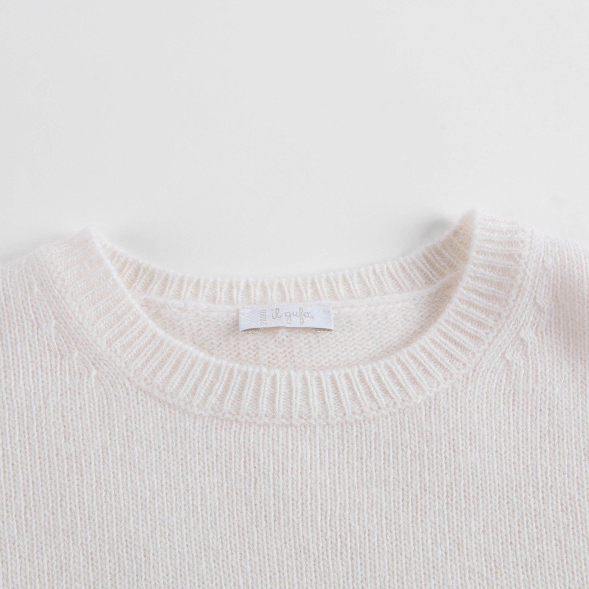 Girls Milk & Blue Wool Sweater