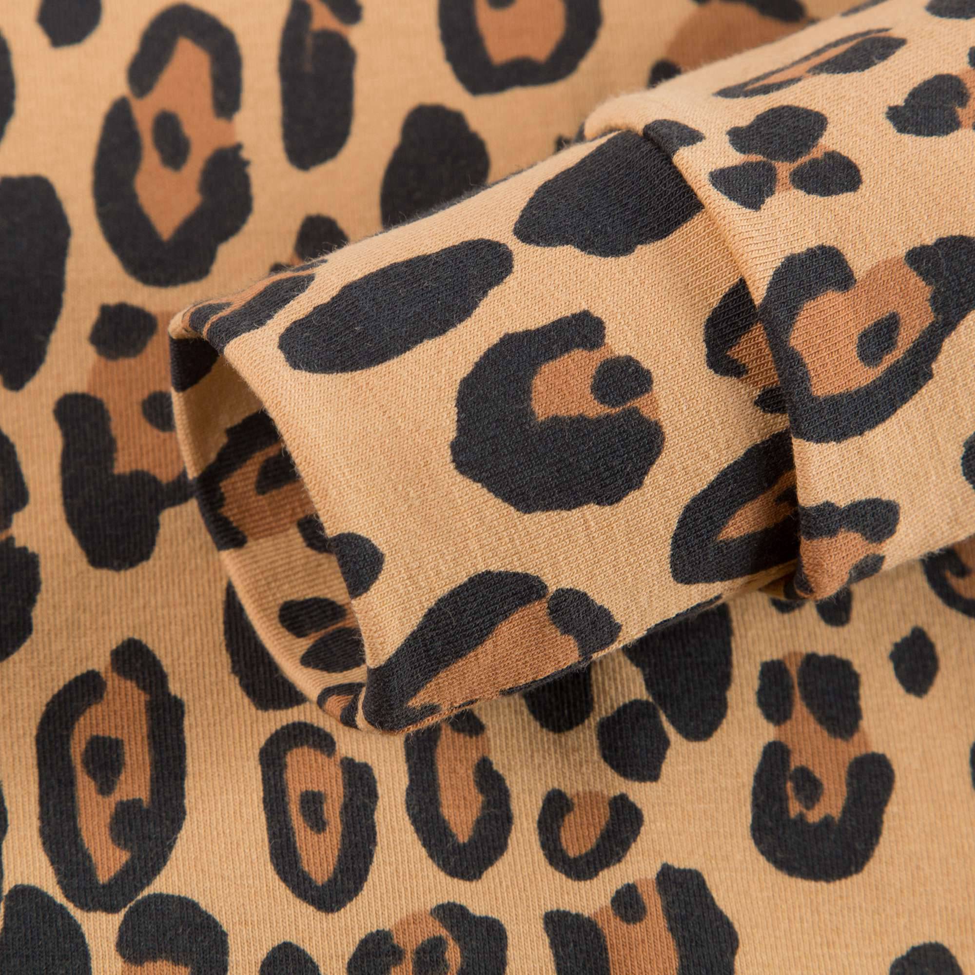 Baby Beige Basic Leopard Jumpsuit