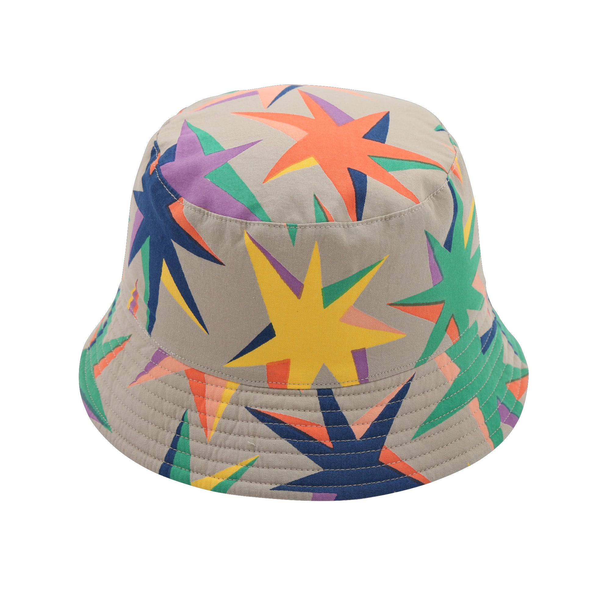 Boys & Girls Beige Printed Reversible Bucket Hat