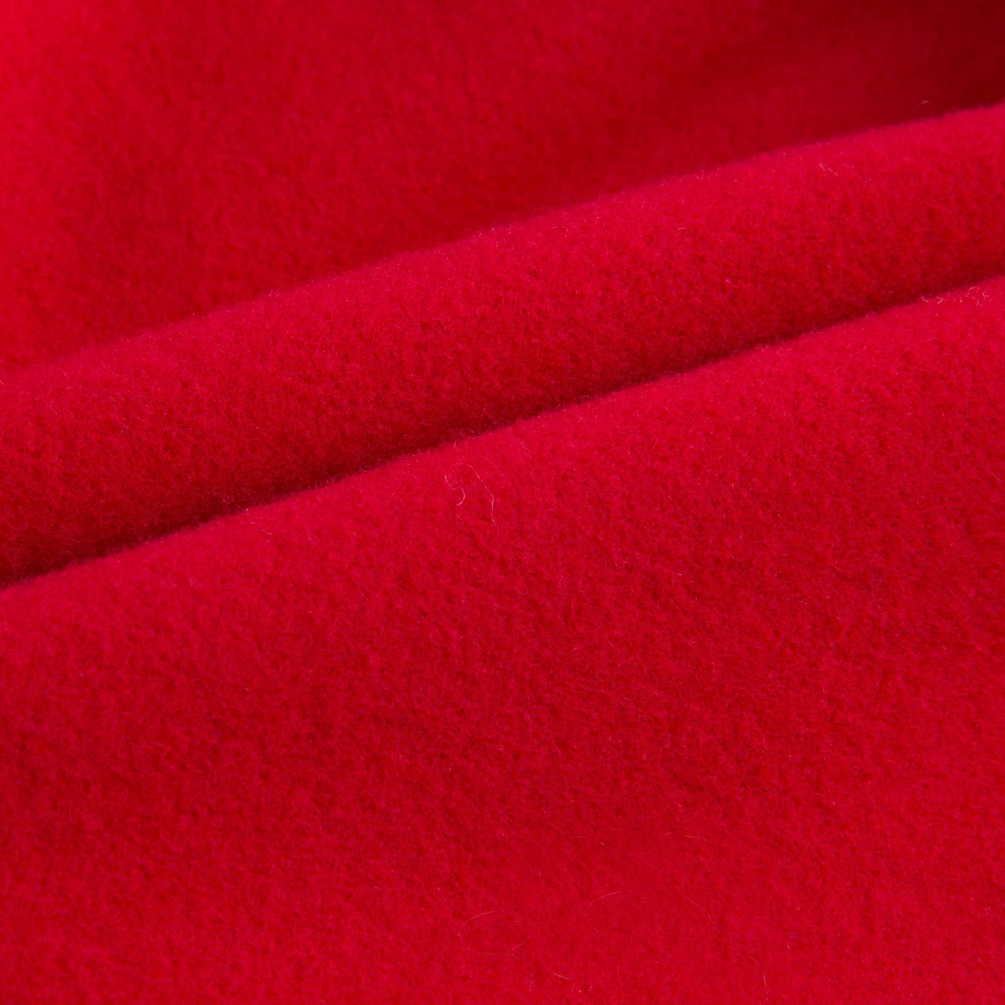 Girls Red Carnation Wool Coat