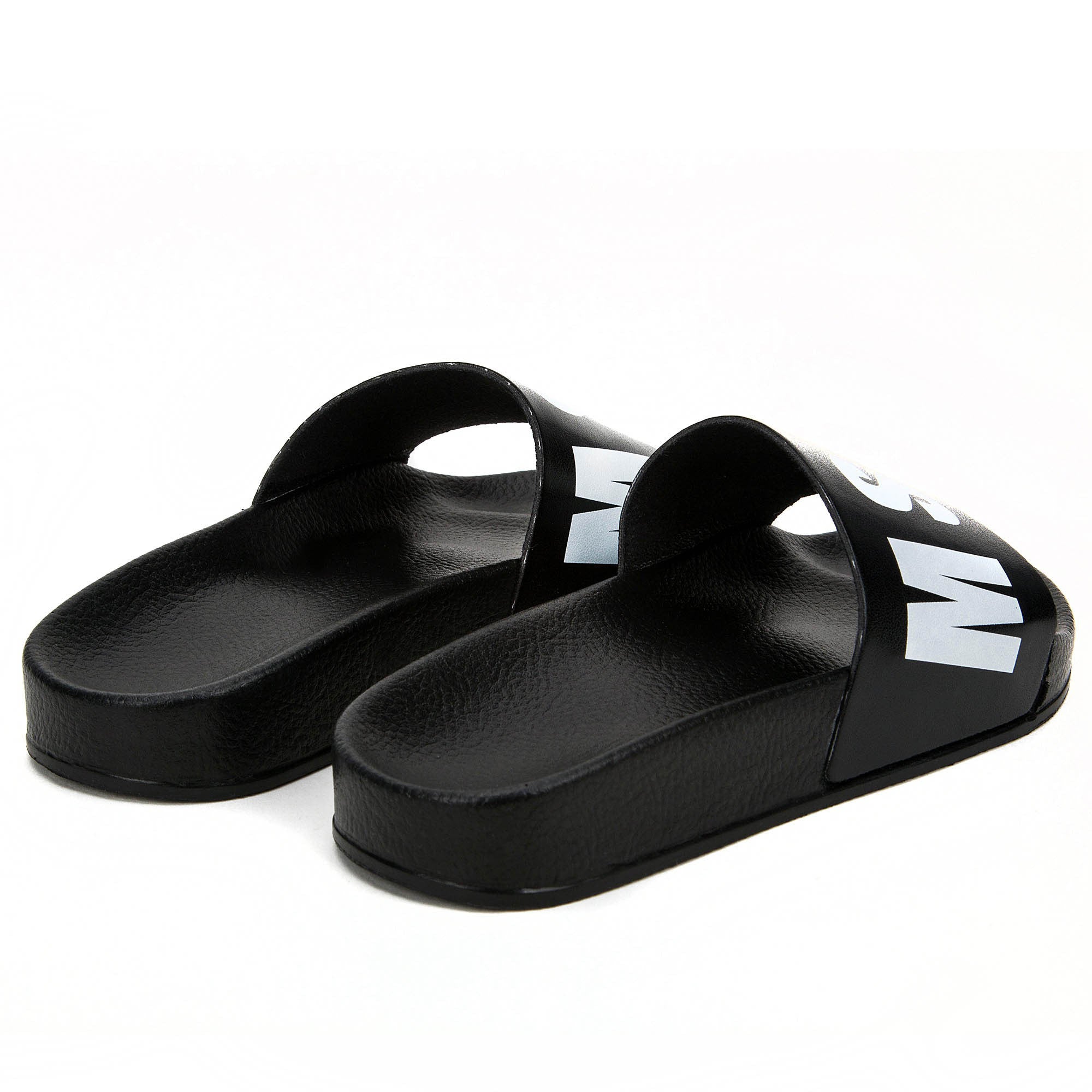 Boys & Girls Black Logo Slippers