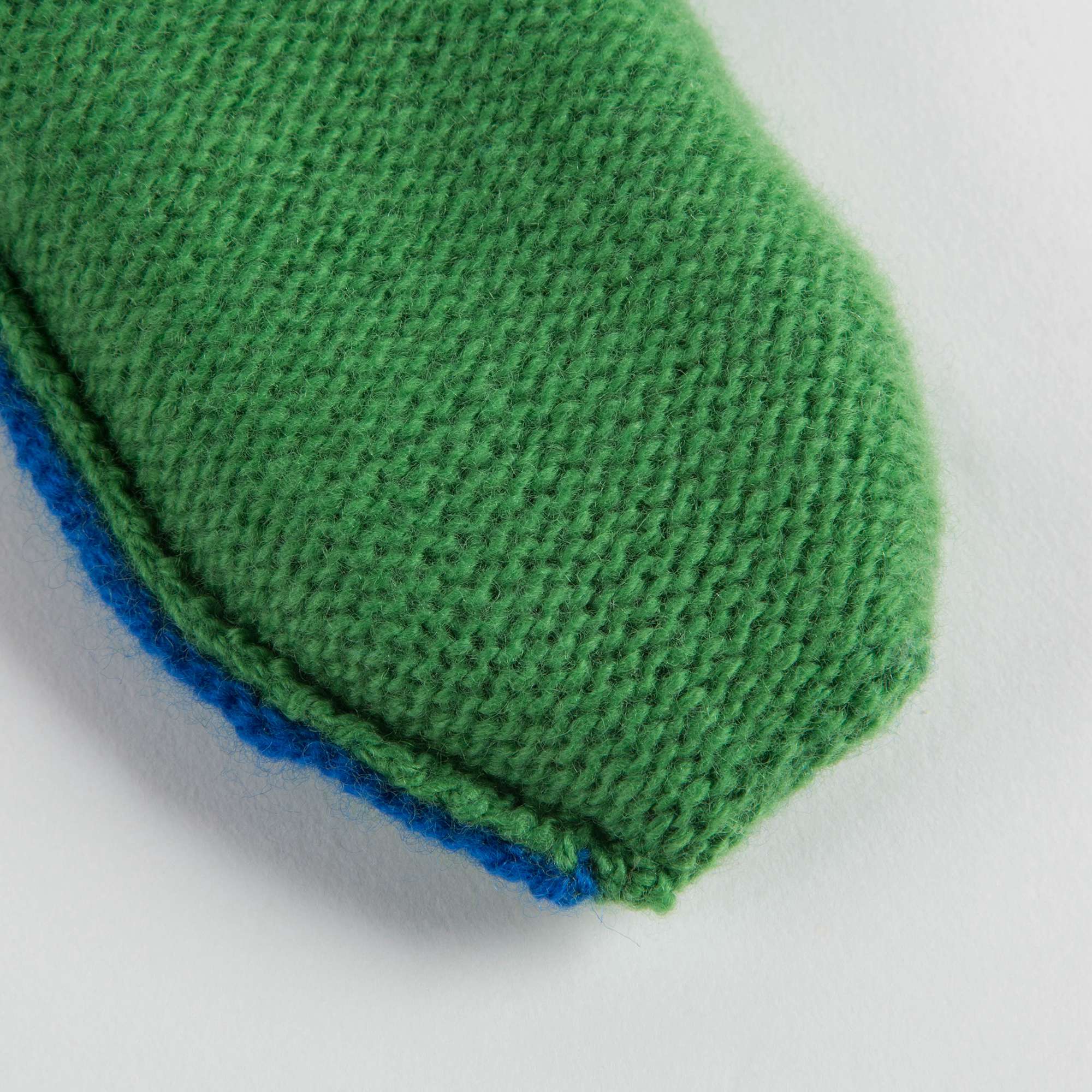 Girls Green Apple Wool Gloves