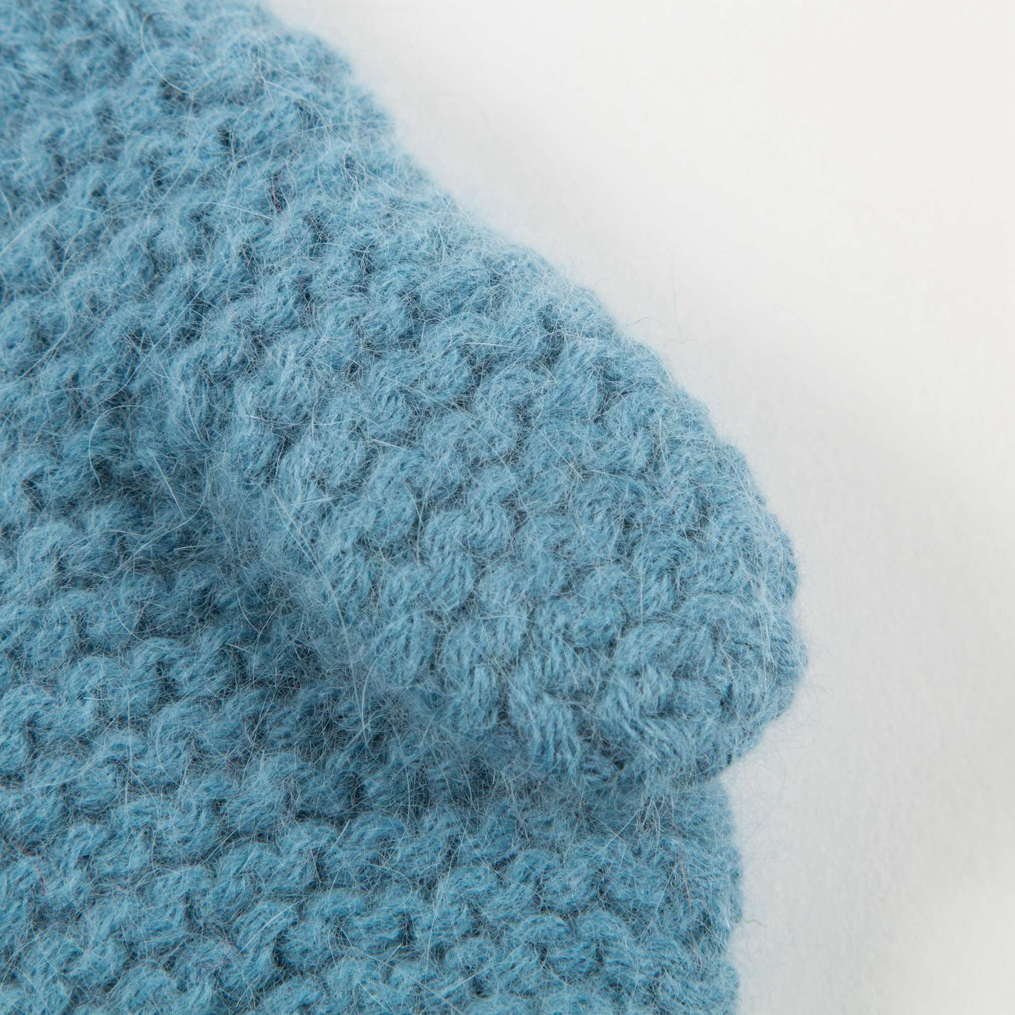 Girls Dusty Blue  Angora  Mittens
