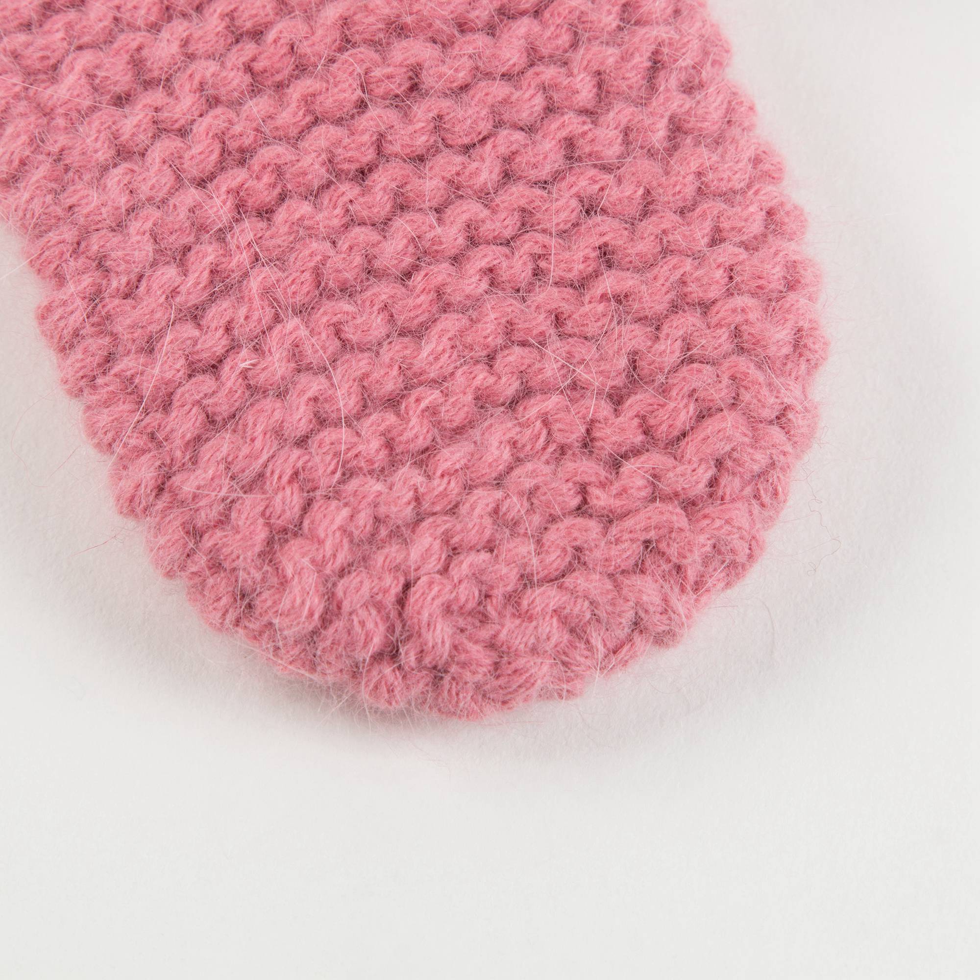 Girls Pansey Pink  Angora  Mittens