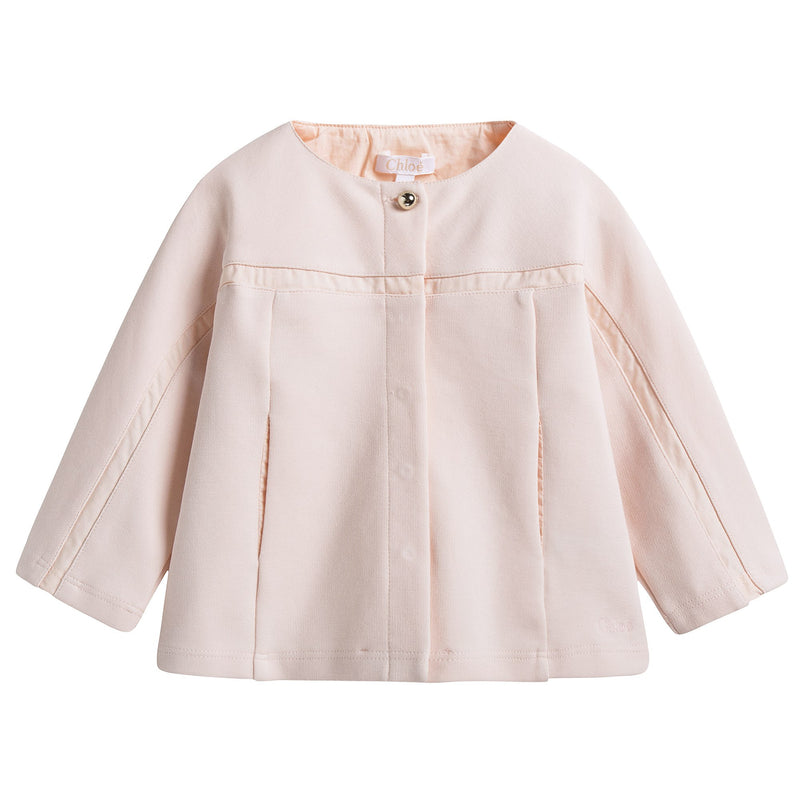 Baby Girls Pink Jersey Cardigan