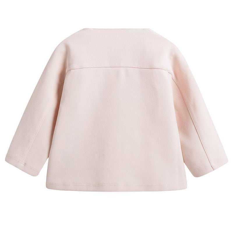 Baby Girls Pink Jersey Cardigan