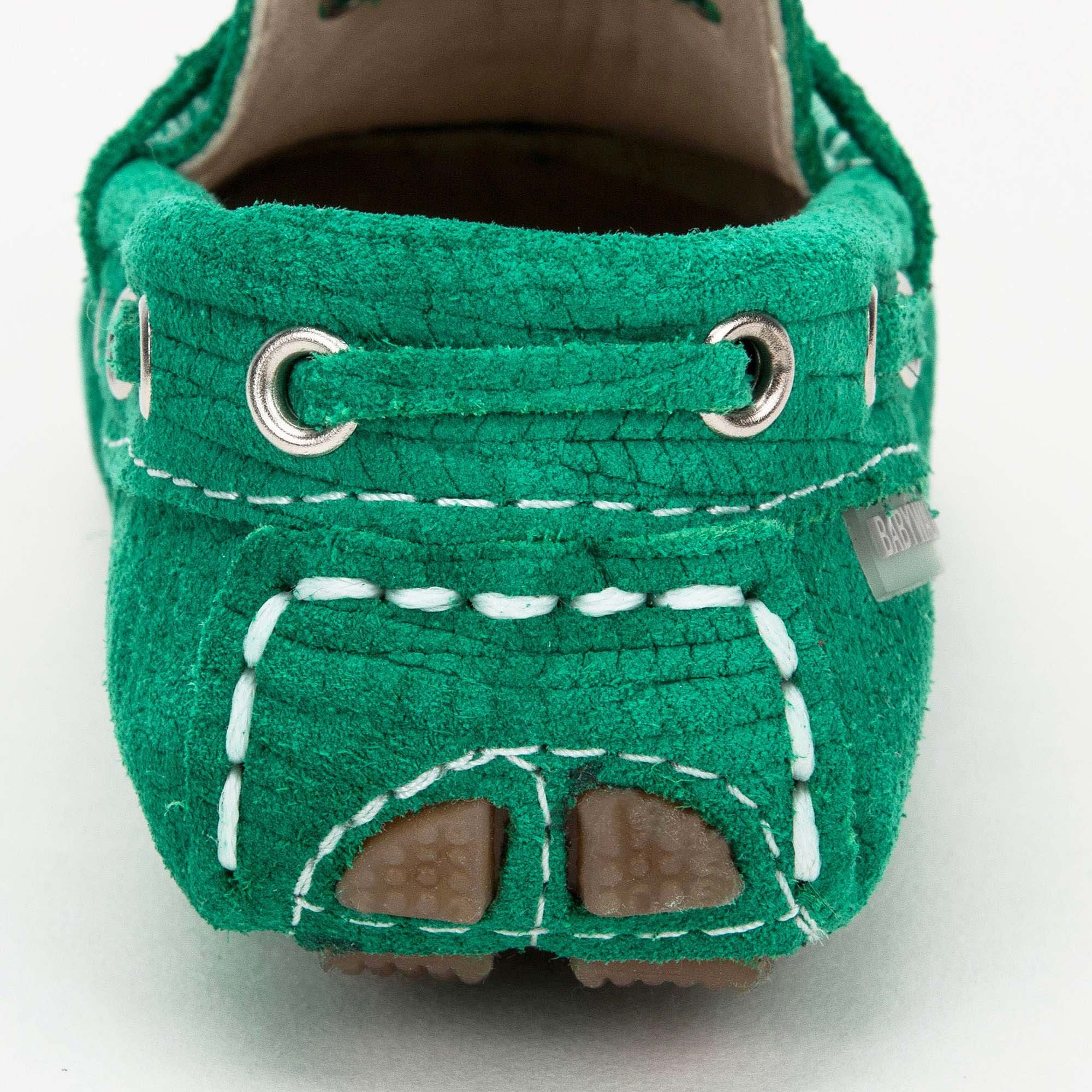 Boys & Girls Green Suede Leather Tasselled Loafers