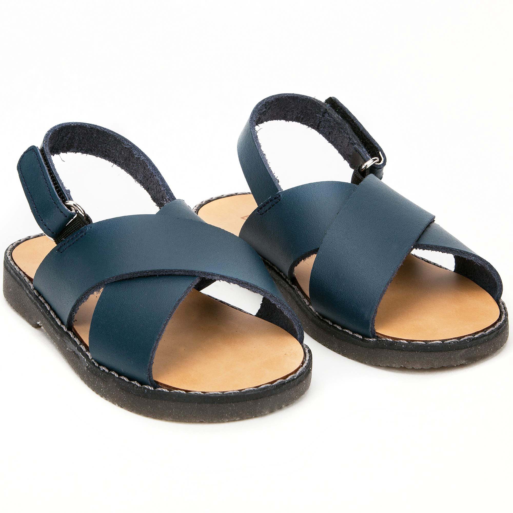 Boys Blue Vaccheta Leather Sandals