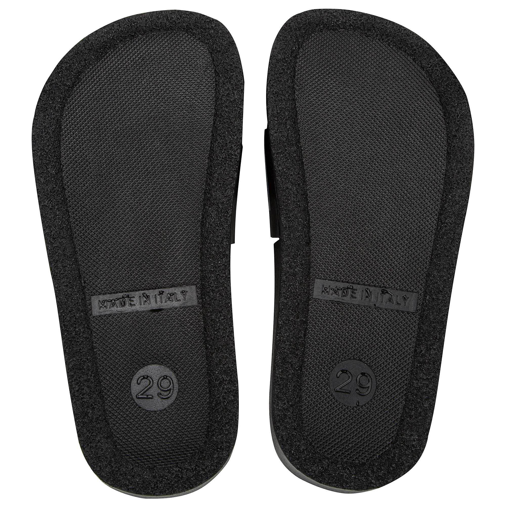 Boys & Girls Black Logo Slippers