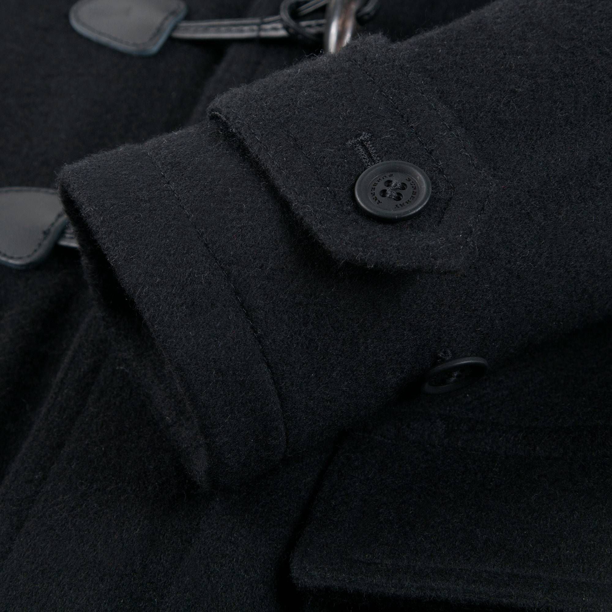 Girls  Black   Wool Duffle Coat